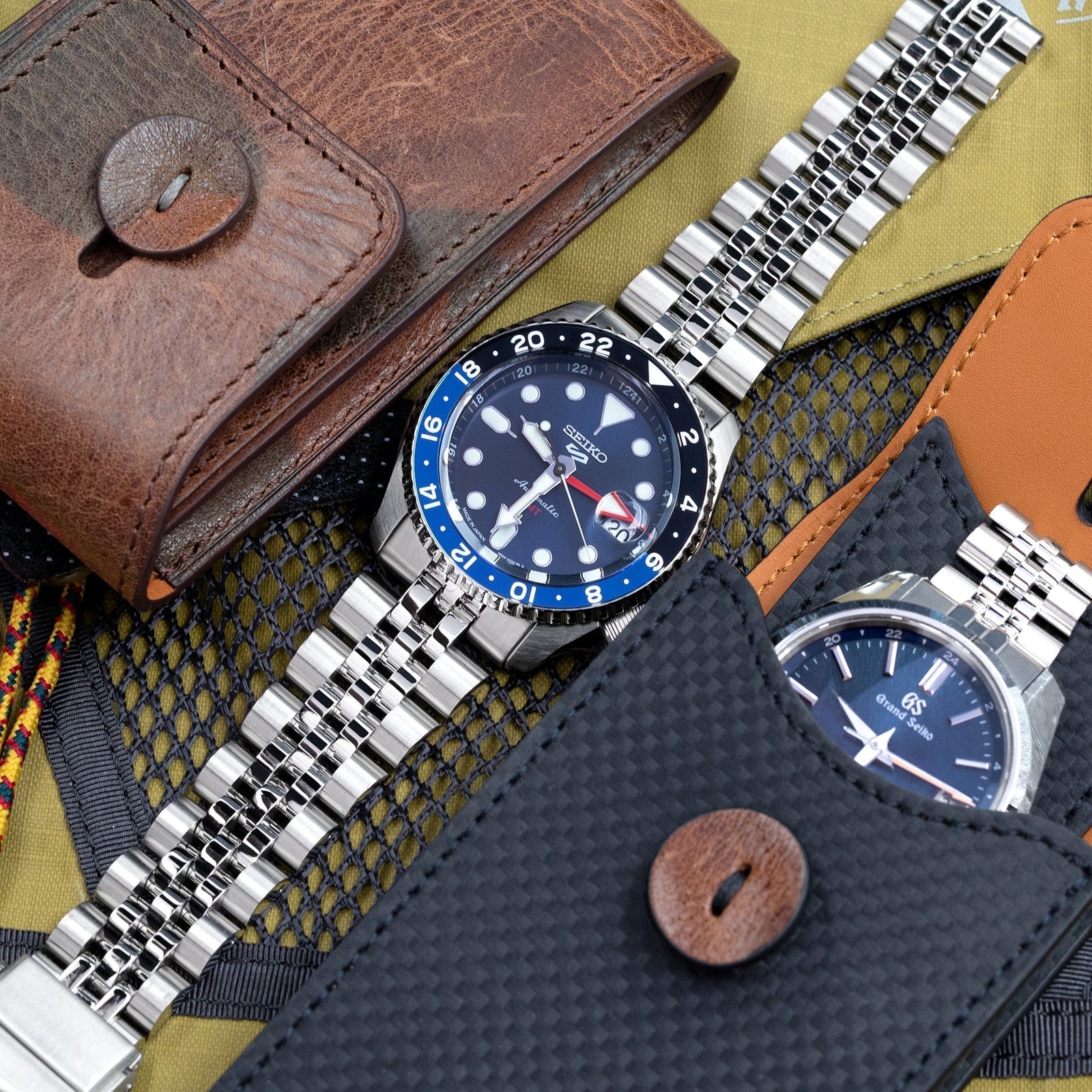 Travel with your watch securely by storing them in watch pouches by Strapcode