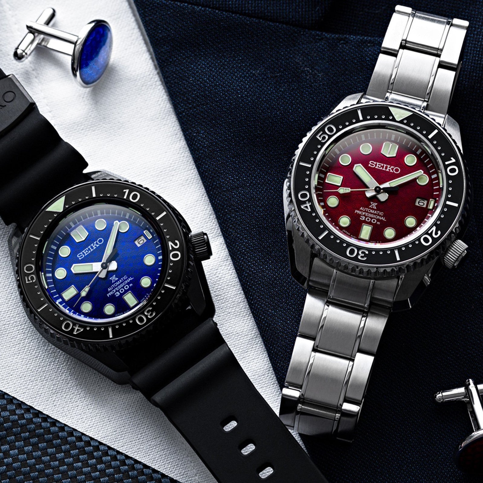 US Exclusives Seiko “Seigaiha” MM300-SLA053 & SLA059 Divers Watch