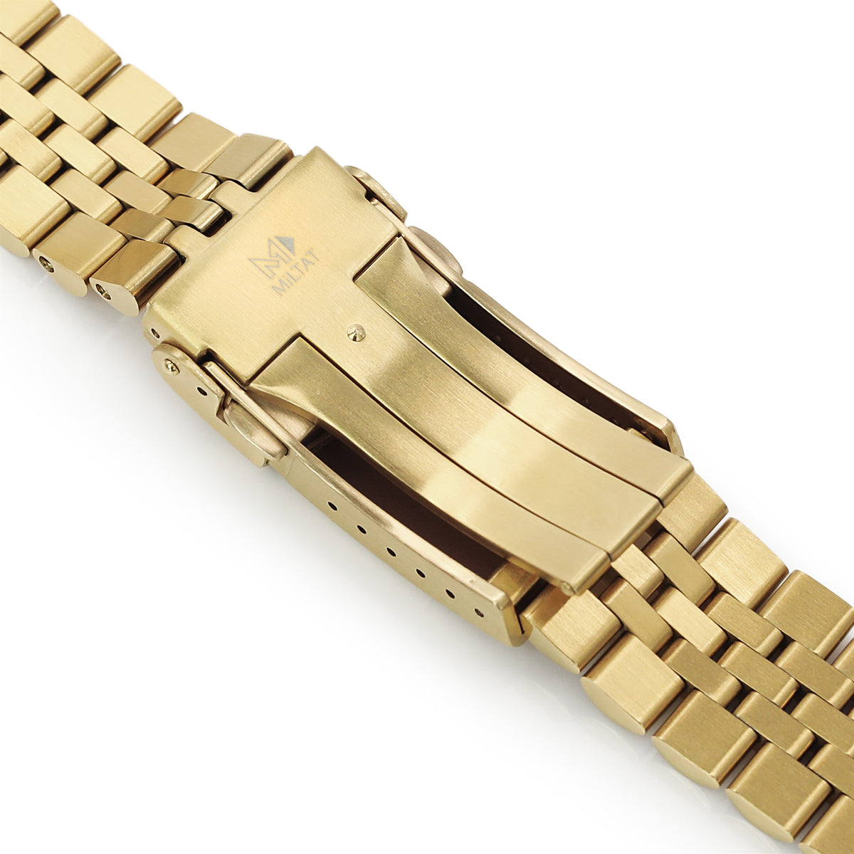 Super-J Louis 22mm Gold Stainless Steel Bracelet for Seiko Turtle SRPC44