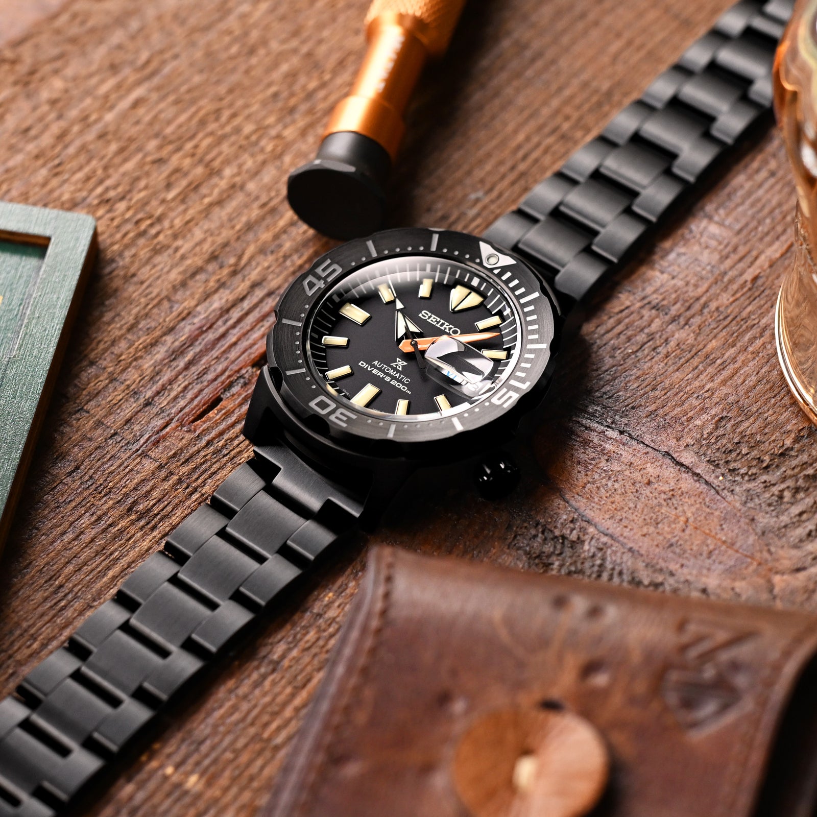 20mm Super-O Boyer Watch Band Straight End, 316L Stainless Steel Diamond-like Carbon (DLC coating) V-Clasp Strapcode Watch Bands