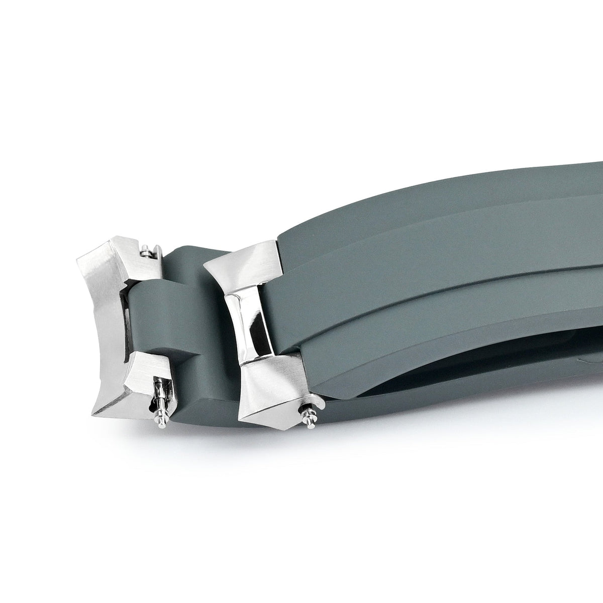 20mm Crafter Blue - MX03-117 Light Grey FKM Rubber Strap With End Links compatible with Seiko Alpinist SARB017 Strapcode watch bands