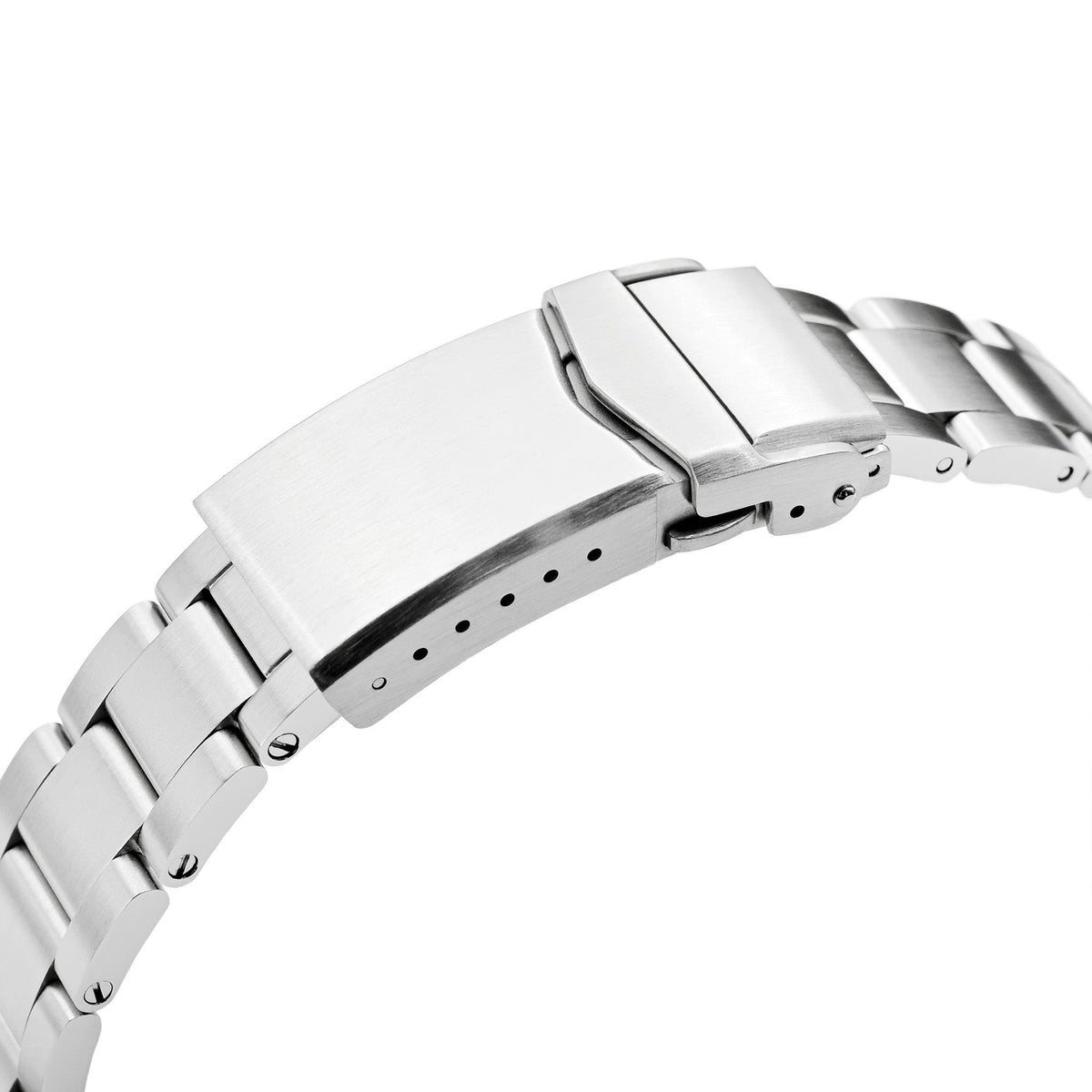 20mm Super-O Boyer Watch Band for Seiko Prospex Speedtimer SSC813 SSC815 SSC817, Stainless Steel - Brushed, V Diver Clasp