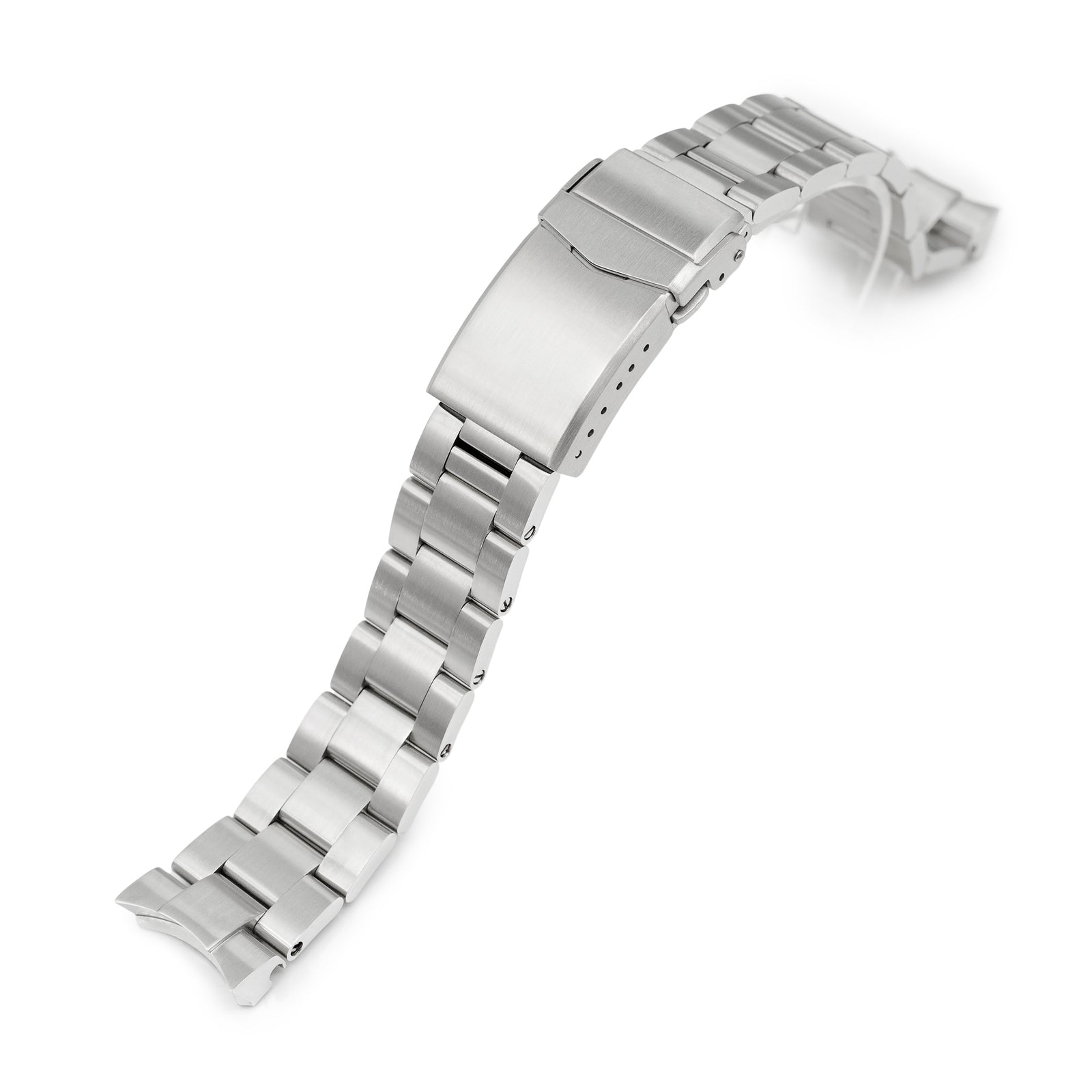 Cinturino Super-O Boyer 20mm compatibile con Seiko SKX013, acciaio inox 316L, chiusura V-Clasp a doppia sicurezza