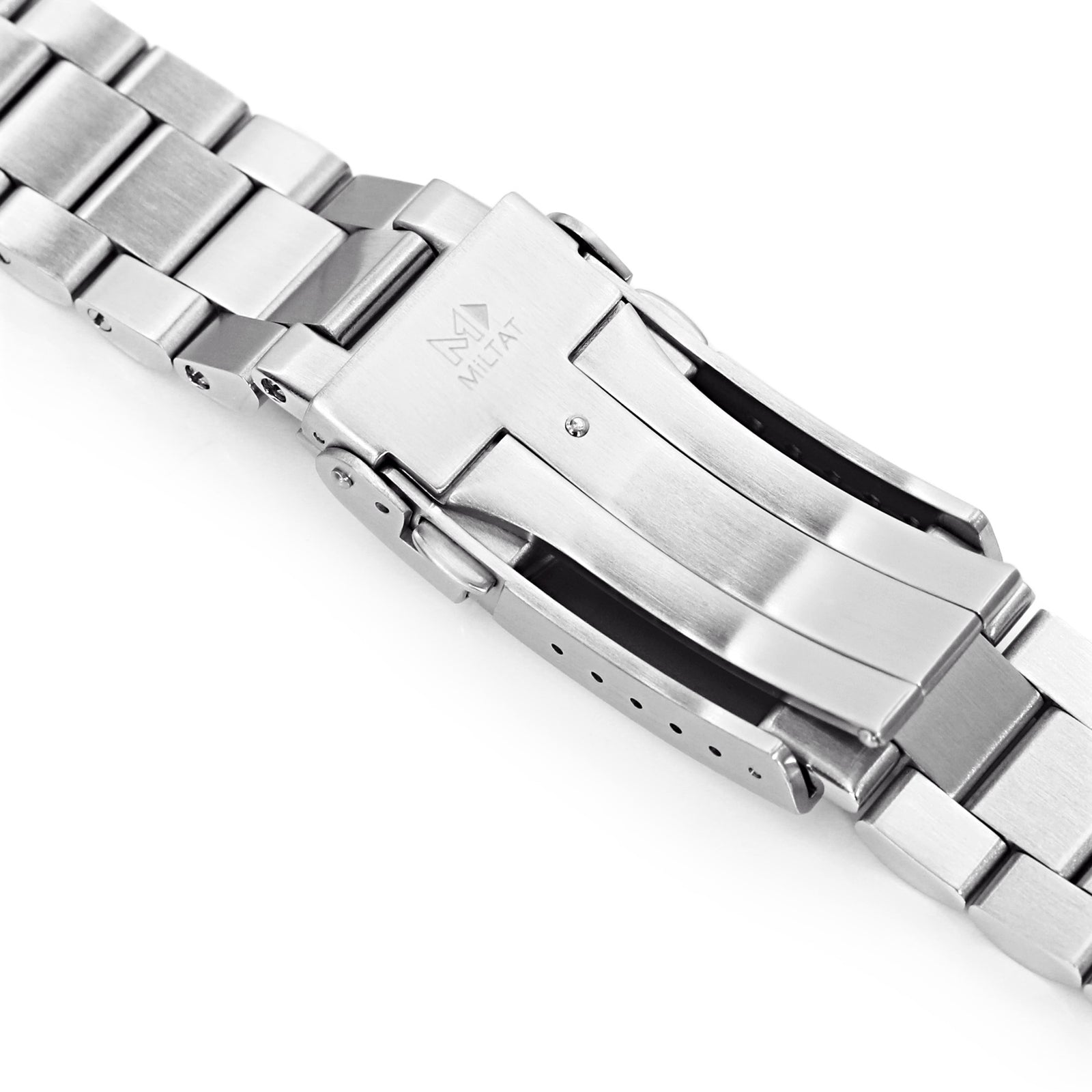 22mm Endmill Uhrenarmband für Seiko SKX007 SKX009 SKX011, Edelstahl - Gebürstet, V Diver Schließe