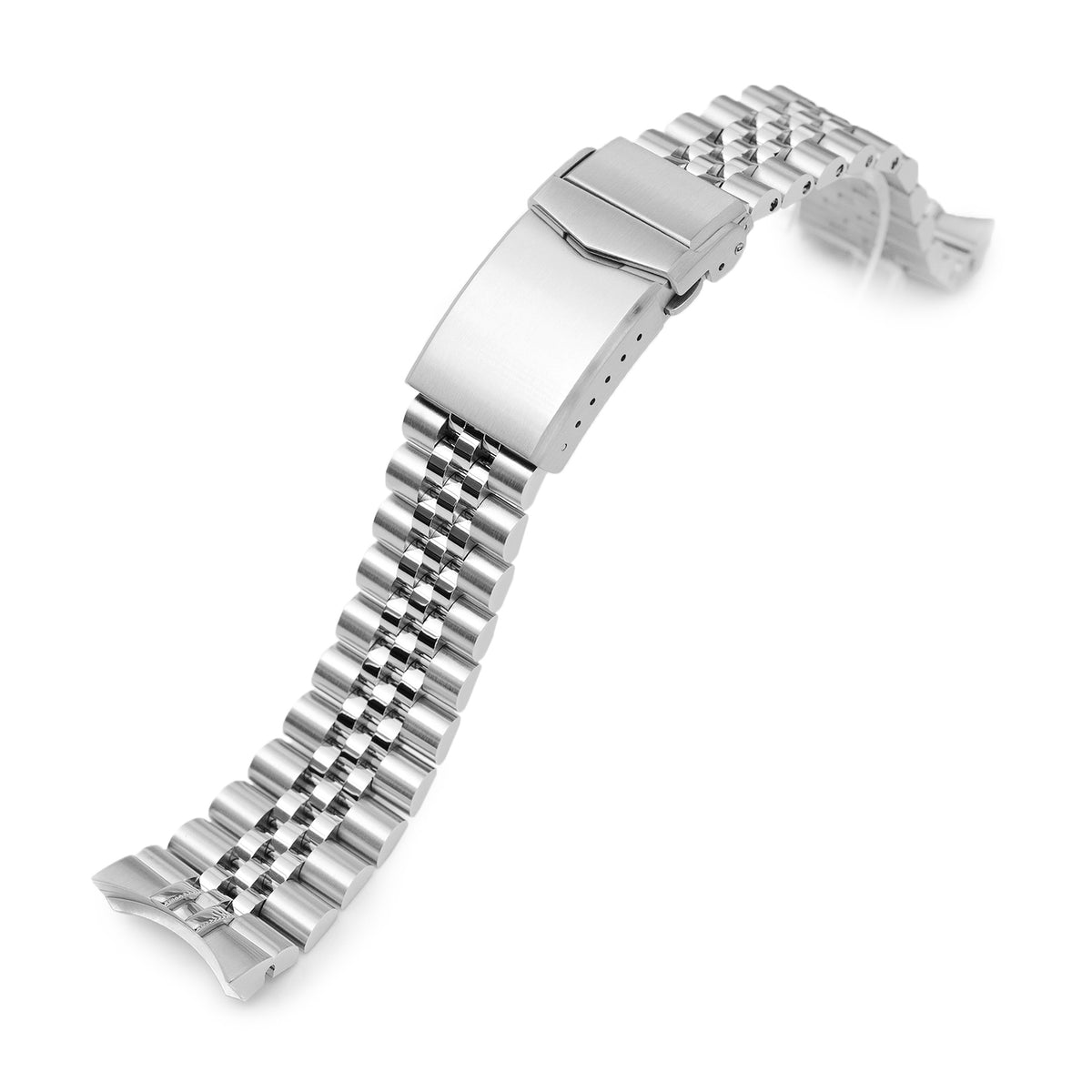 22mm Super-J Louis Watch Band for Orient Kamasu RA-AA0002L19B RA-AA0004E19A RA-AA0006L19A, Stainless Steel - Polished Center Links, GEN R Endlink, V Diver Clasp