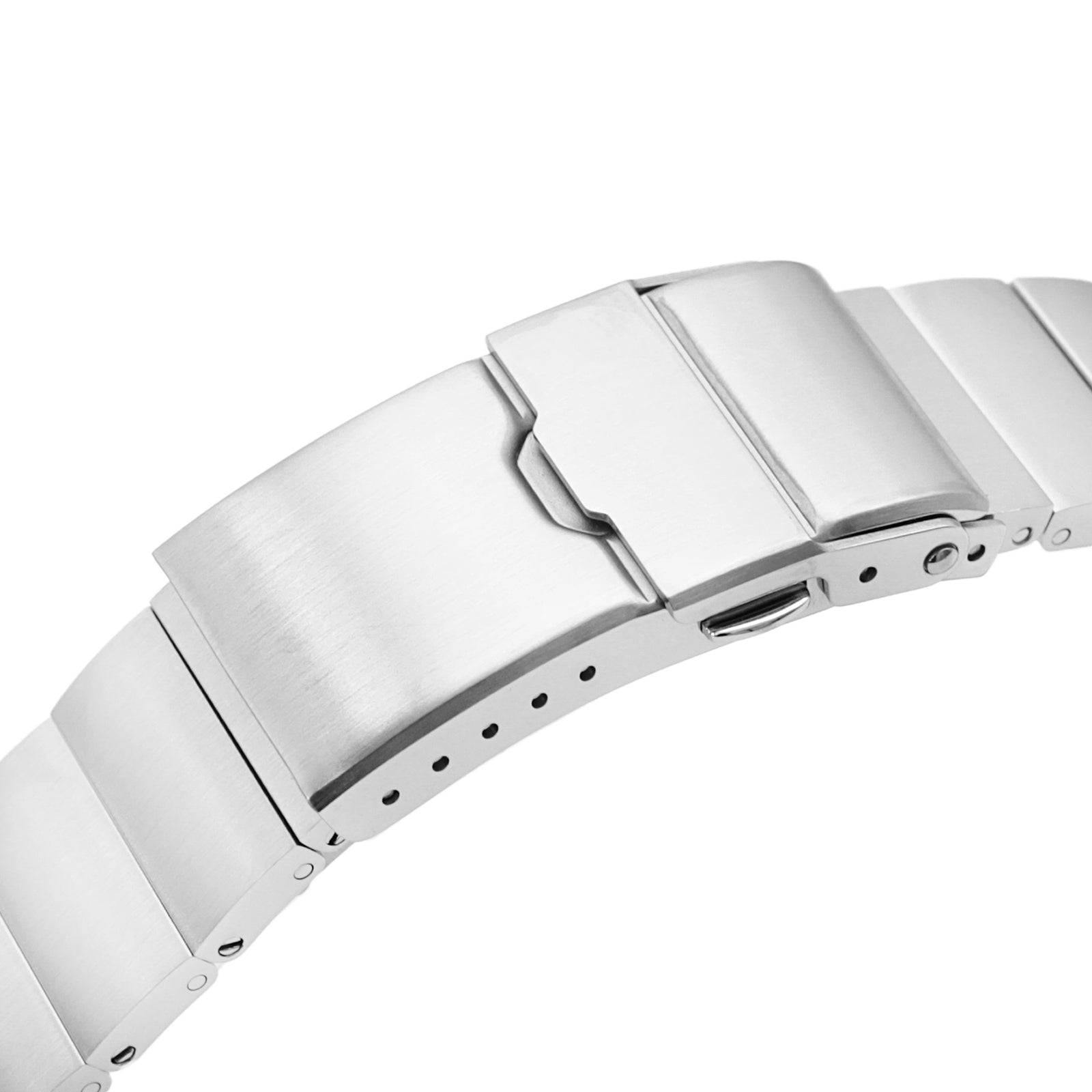 Cinturino Rollball II 22mm per Seiko 5 Sports GMT SSK001 SSK003 SBSC003, Acciaio Inox - Satinato, Chiusura Baton Diver