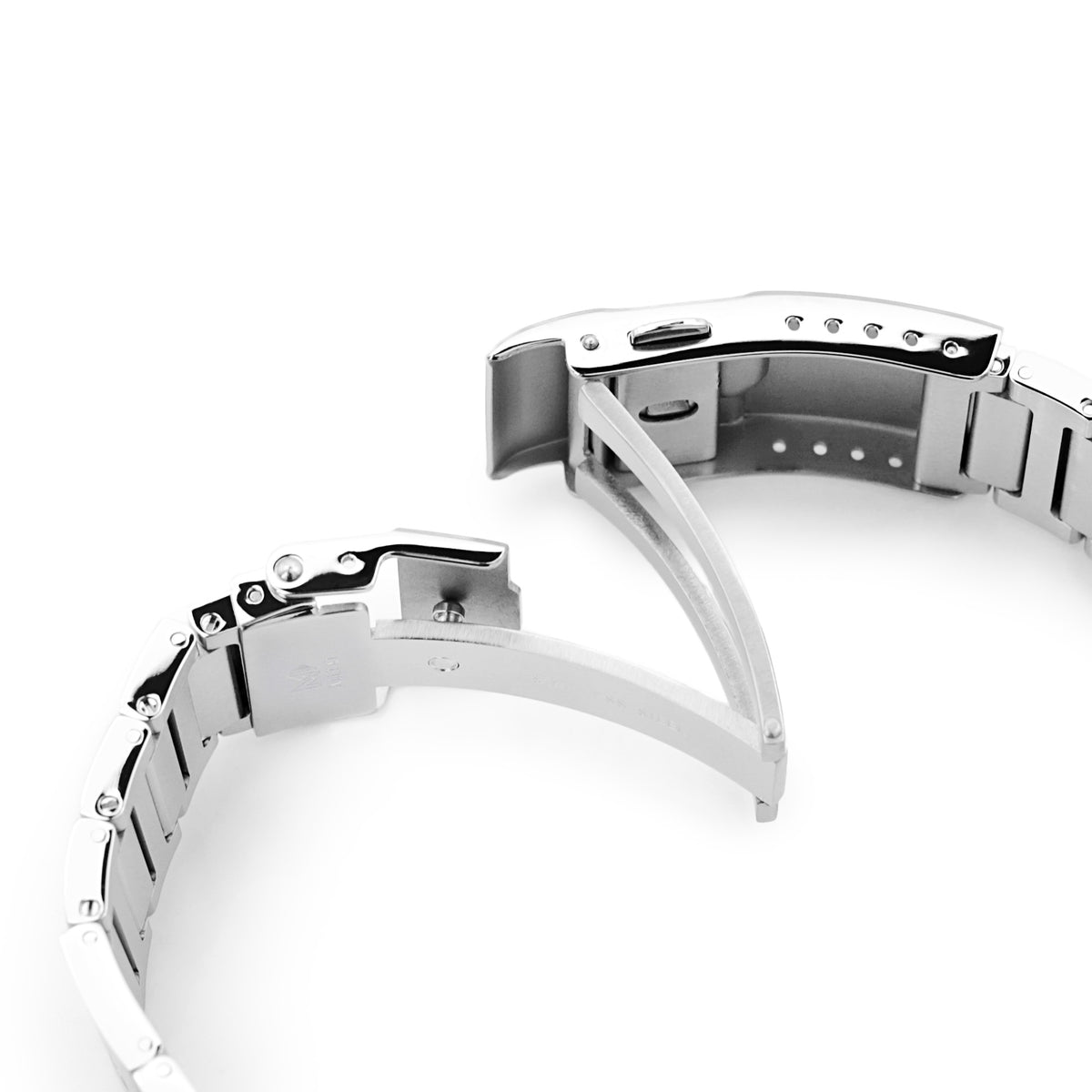 Bracelet Rollball II 22mm pour Seiko 5 Sports GMT SSK001 SSK003 SBSC003, acier inoxydable brossé, fermoir plongeur baton