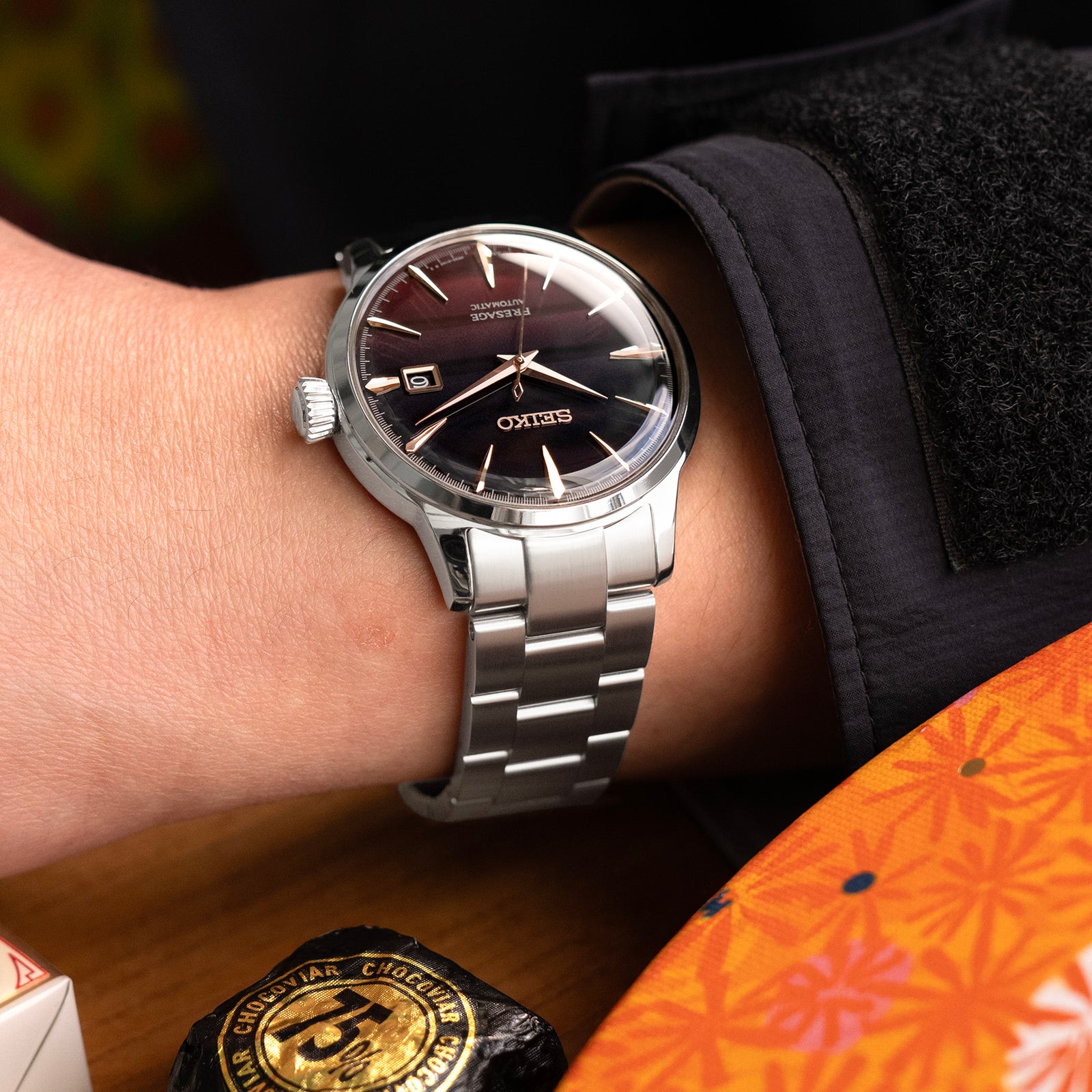 20mm Super-O Boyer 316L Stainless Steel Watch Bracelet for Seiko Cocktail SSA345 V-Clasp Brushed Strapcode Watch Bands