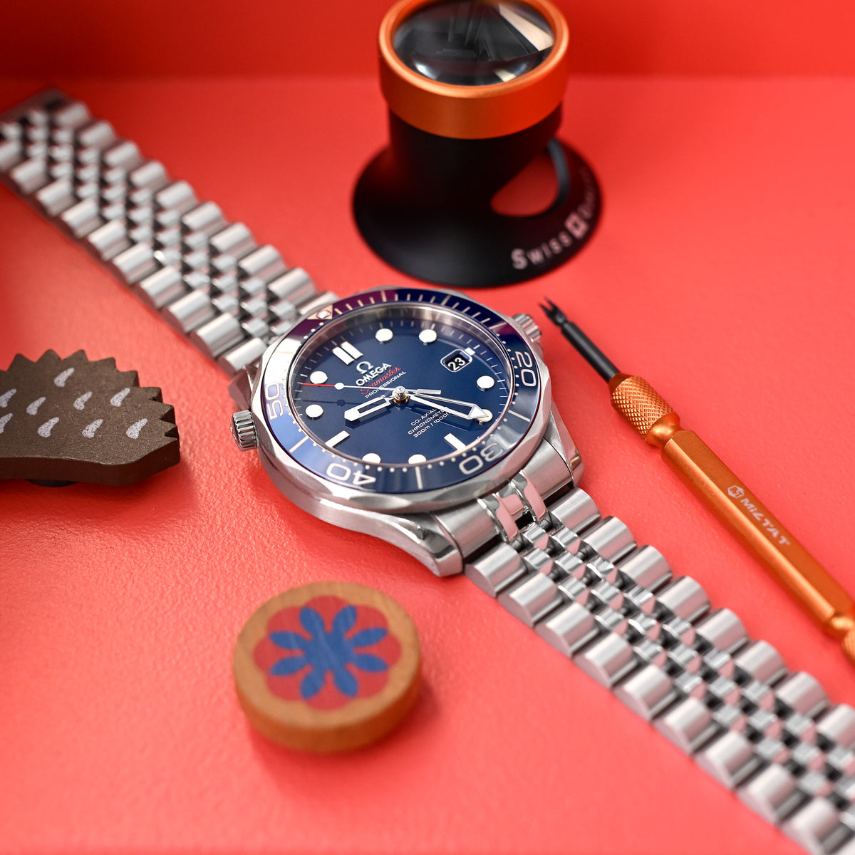 20mm Stainless Steel Super-J Louis Bracelet for Omega Seamaster 41mm