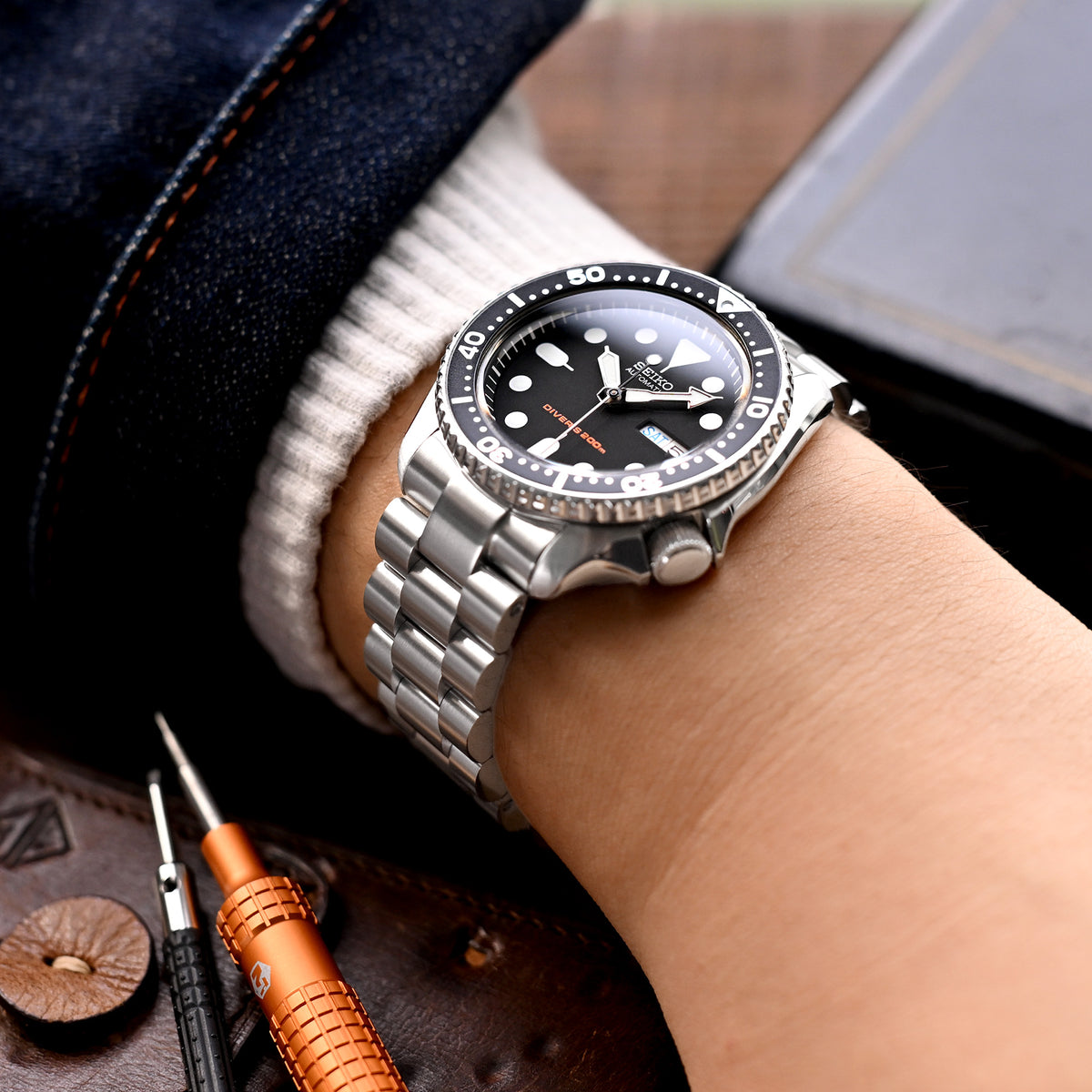 Endmill 22mm Stainless Steel Bracelet for Seiko SKX007 SKX009 SKX011