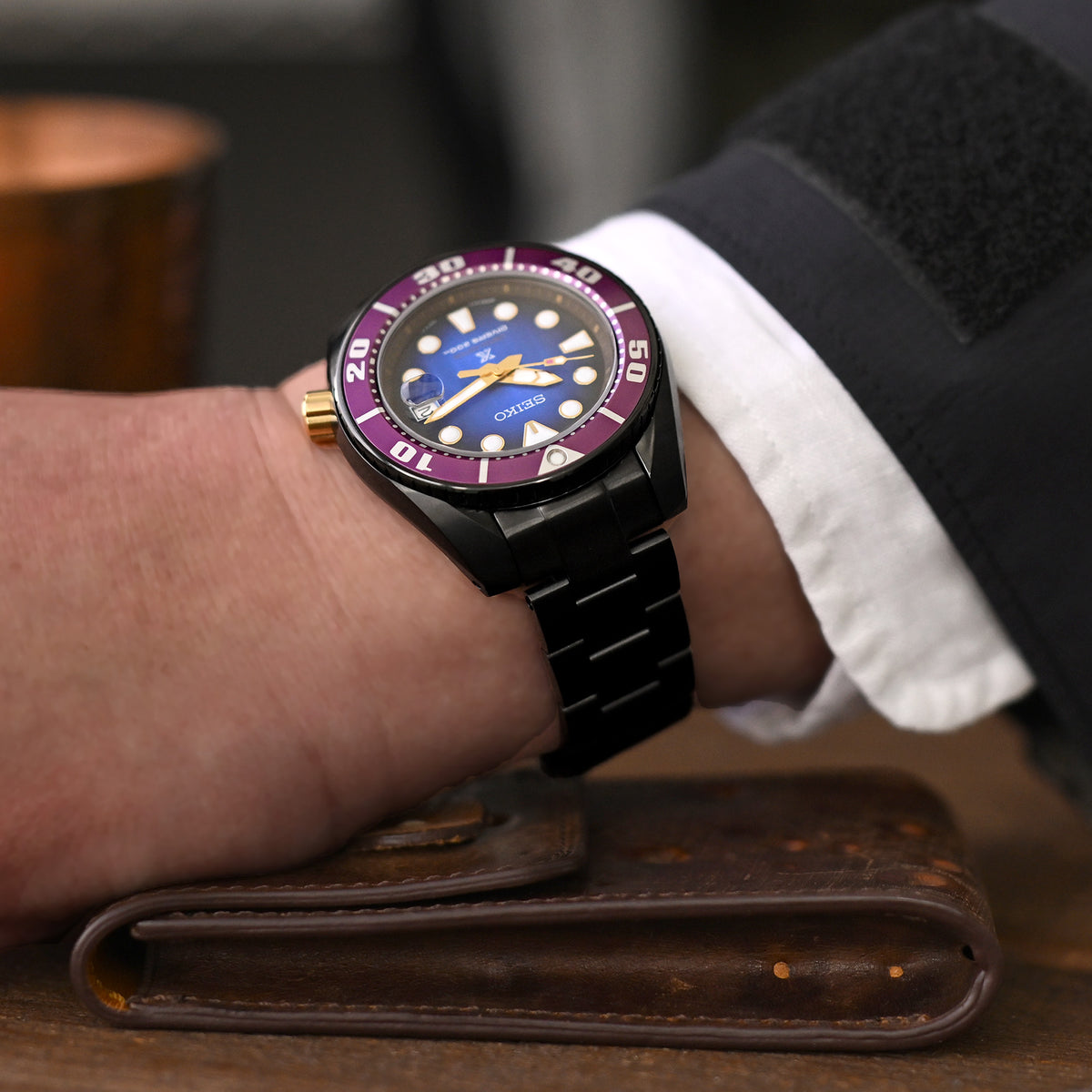 20mm Black DLC Super-O Boyer Stainless Steel Bracelet for Seiko Sumo