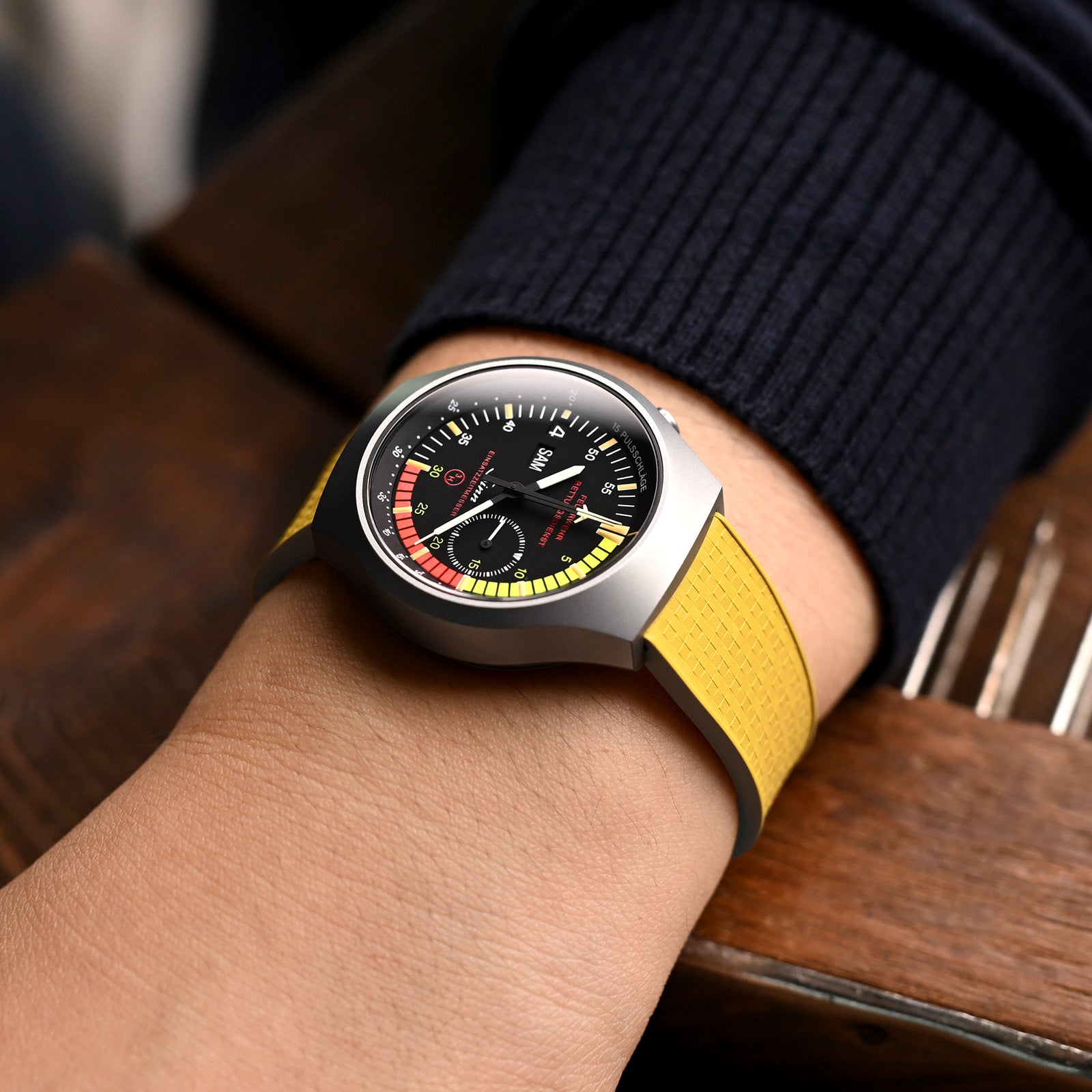 Quick Release FKM29 Yellow FKM Rubber watch strap Strapcode watch bands