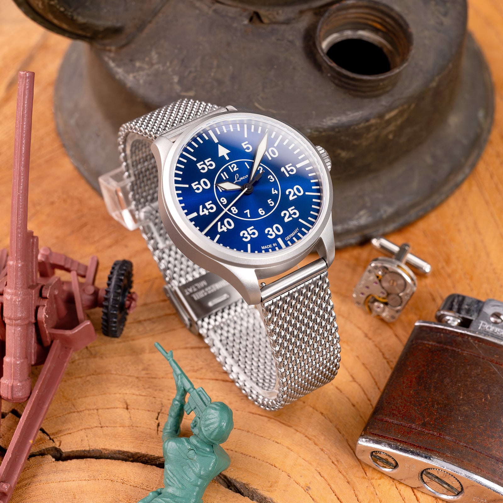 Quick Release Tapered Milanese Mesh Watch Band, 18mm, 19mm, 20mm, 21mm or 22mm, Brushed
