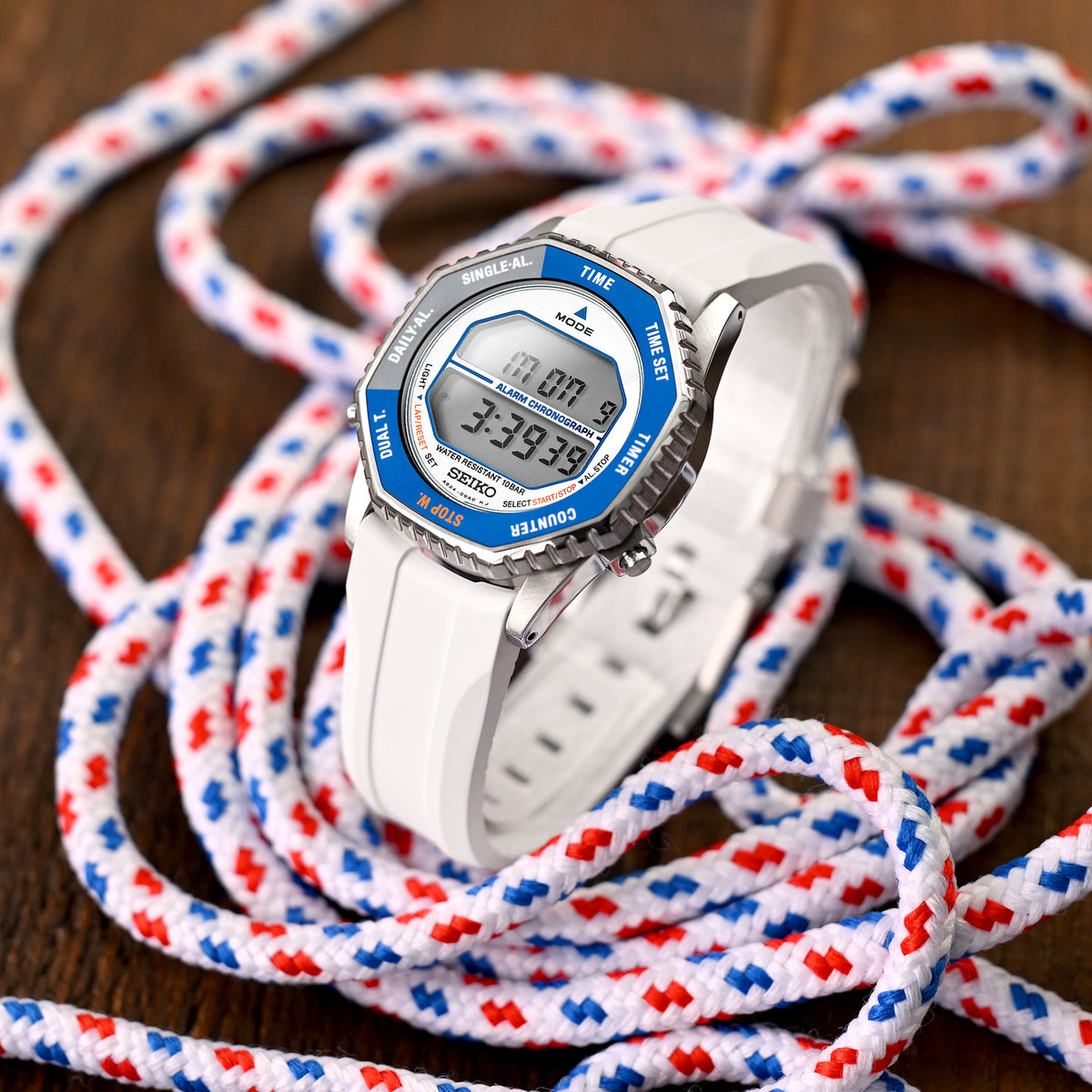 20mm Wheels Resilient Curved End FKM Rubber watch strap, White