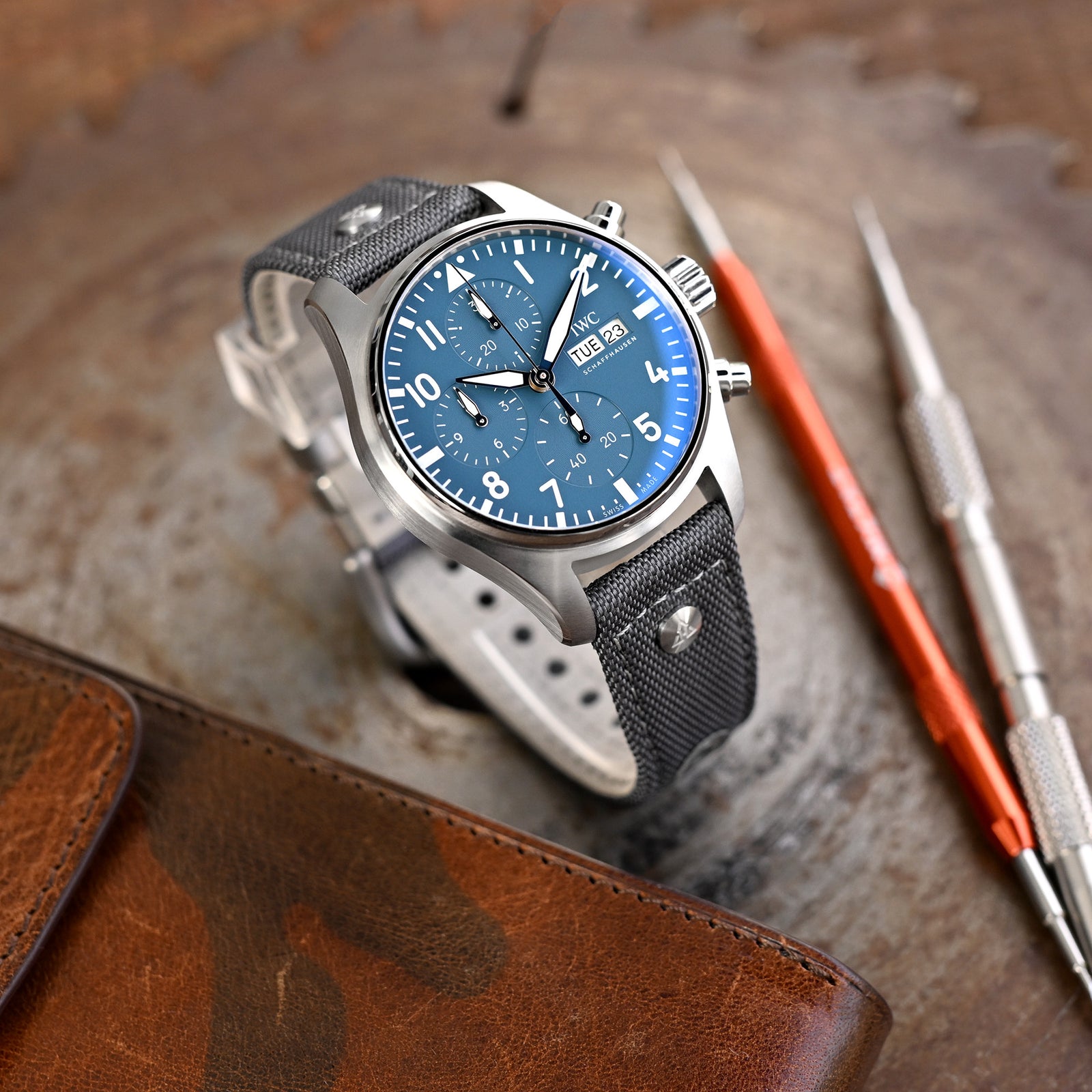 The AAF Parkerized Grey Strap by HAVESTON Straps | 20mm Strapcode watch bands