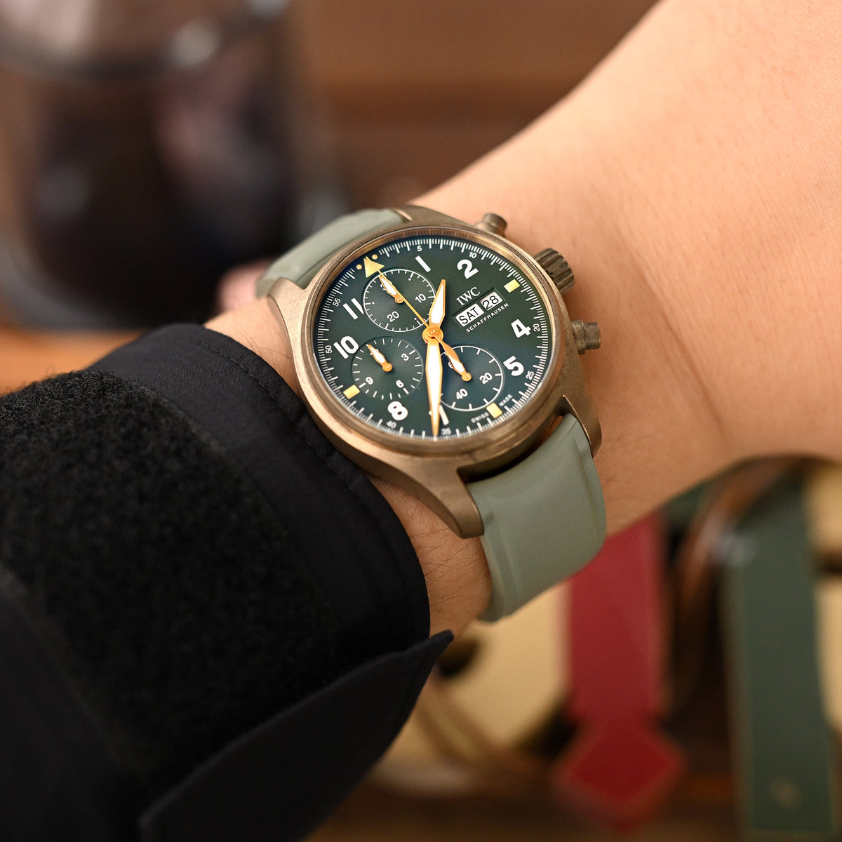 IWC Pilot Spitfire Chronograph Bronze Strapcode Watch Bands