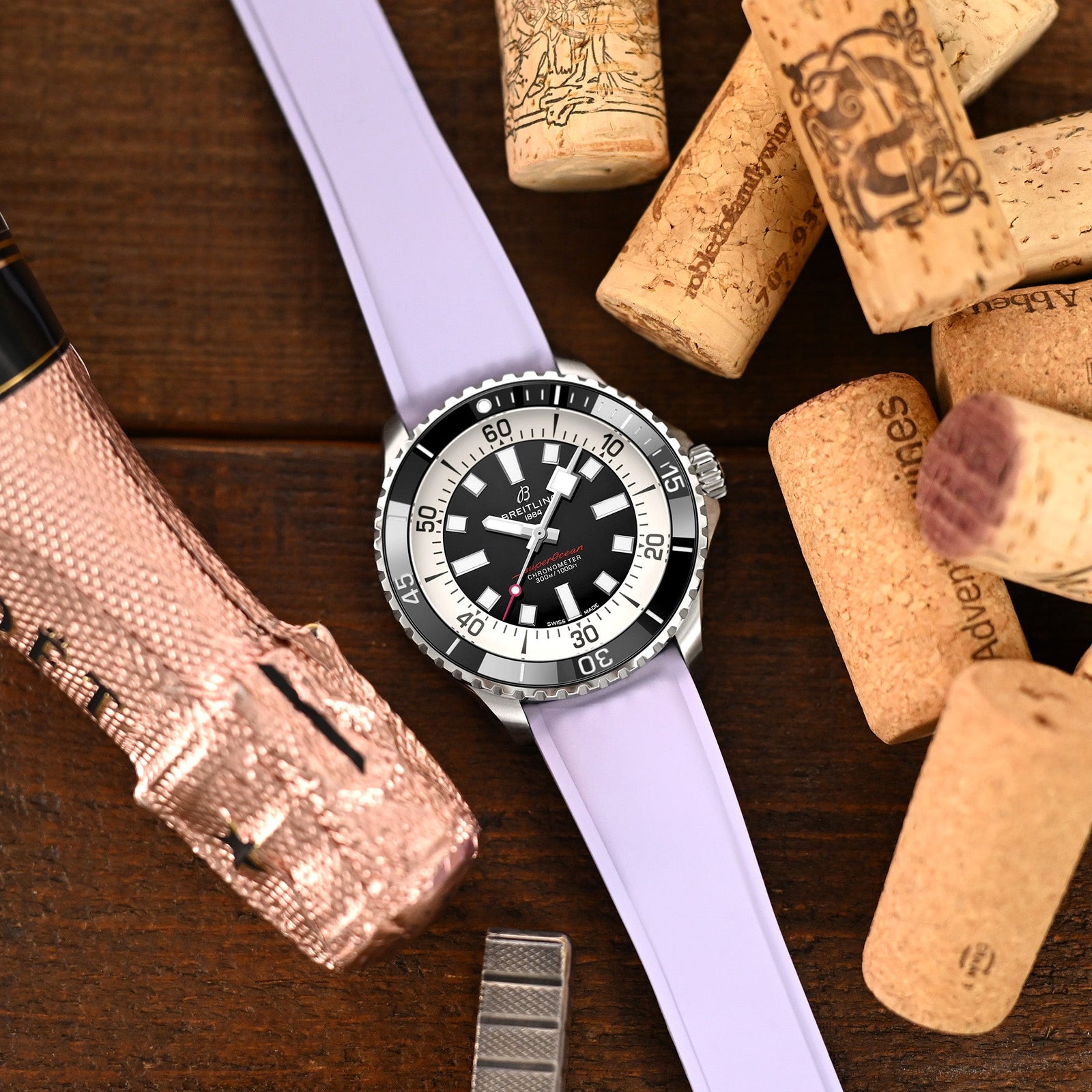 Breitling SuperOcean Automatic 44 Black Strapcode Watch Bands