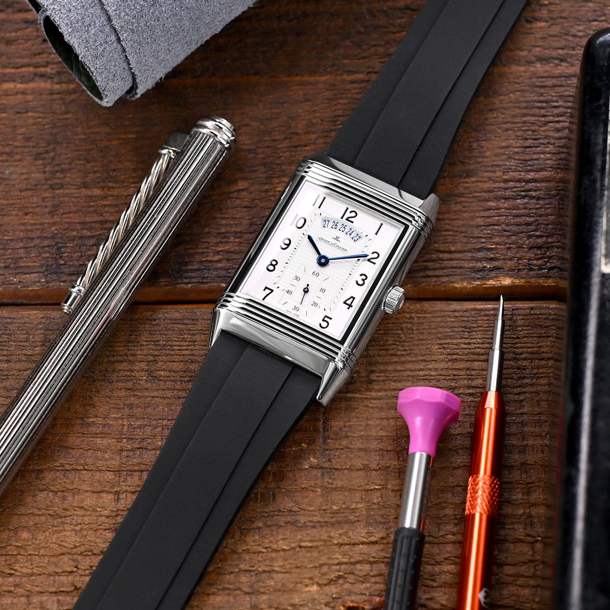 Quick Release FKM27 Black FKM Rubber watch strap