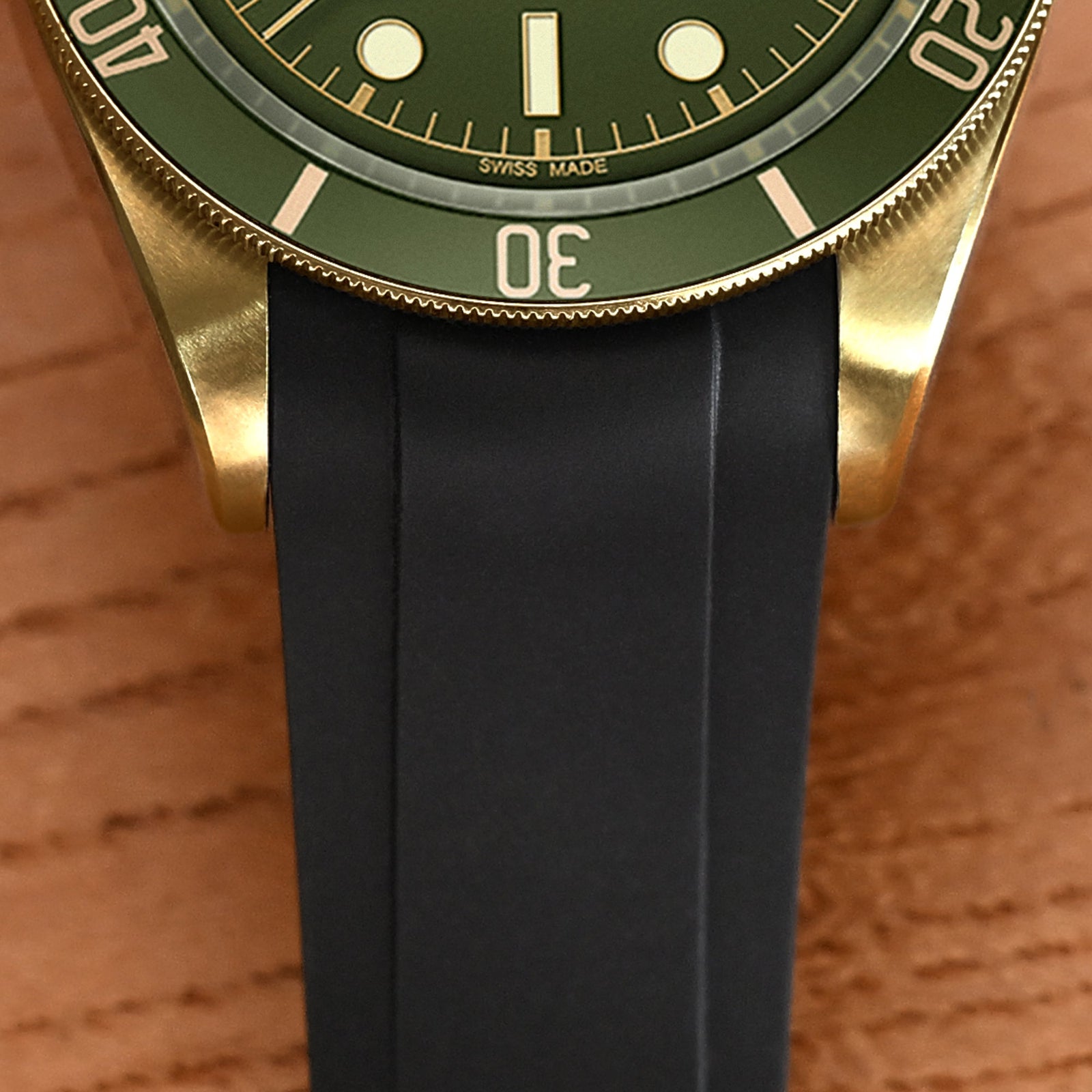 20mm FKM31 Black Rubber Quick Release Watch Band for TUD BB58 Strapcode watch bands