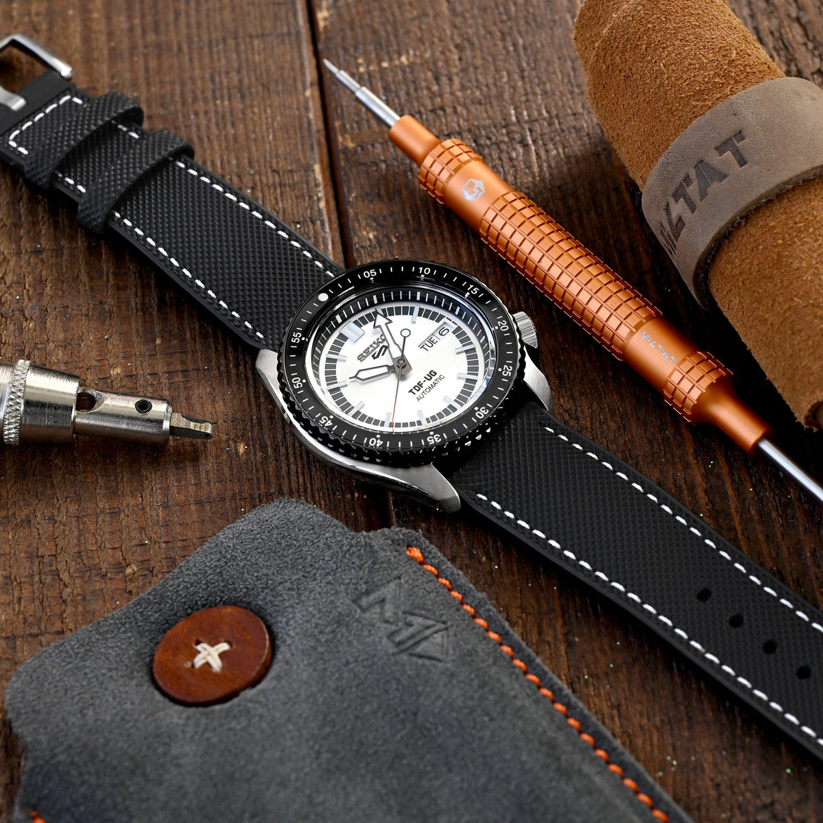 Seiko 5 Sports 55th Anniversary Ultraseven SRPJ79 Limited Edition Strapcode watch bands