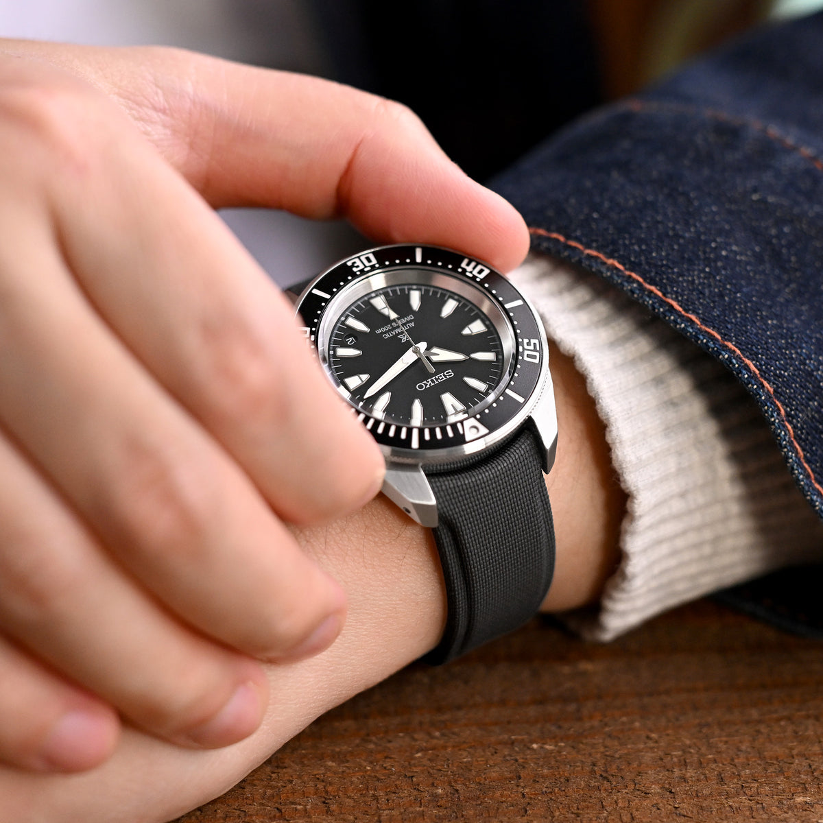 Seiko Prospex SRPL13 Mini Samurai Black Strapcode watch bands