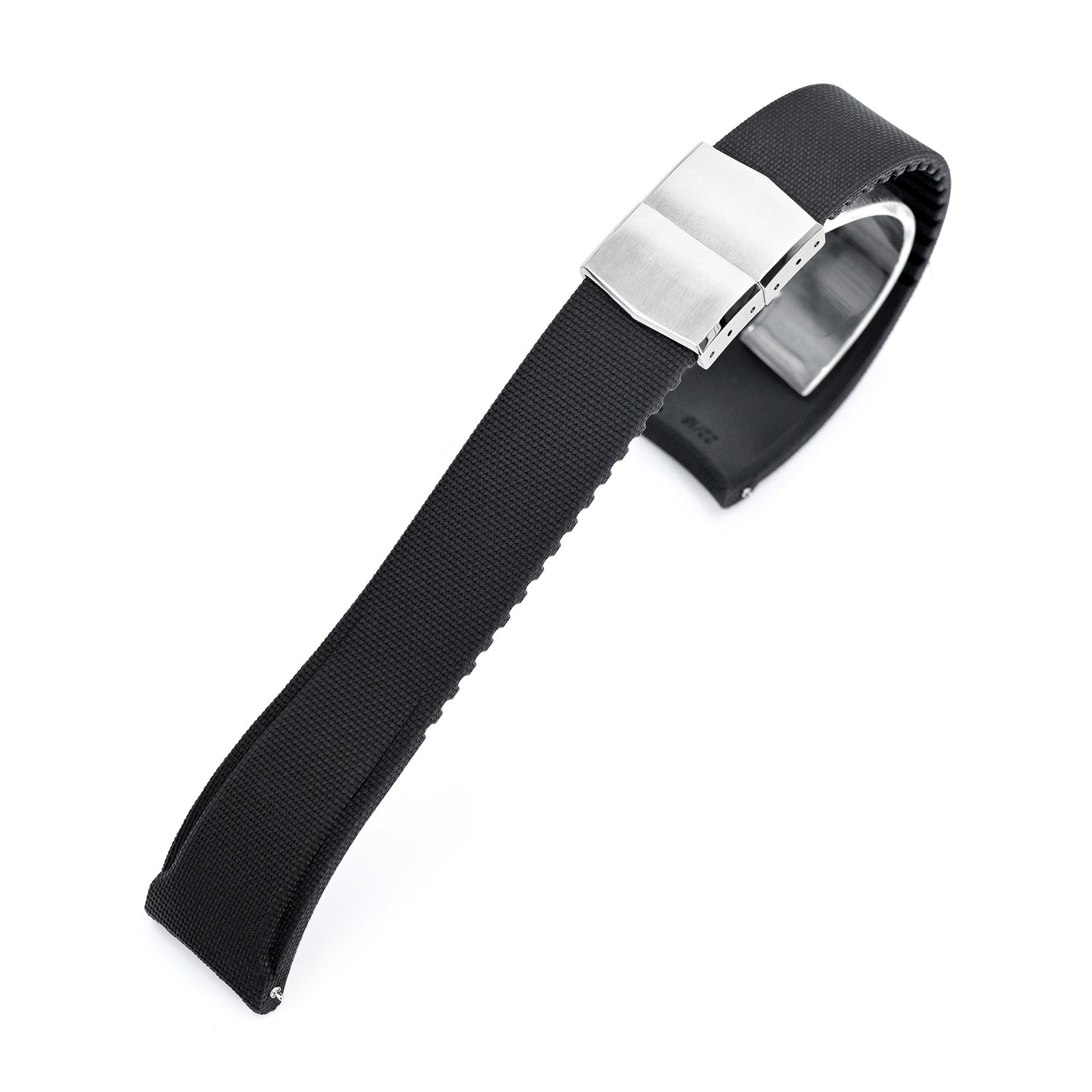 FKM40 Black Quick Release Butterfly Deployment FKM Rubber Watch Band, 20mm to 22mm Strapcode watch bands