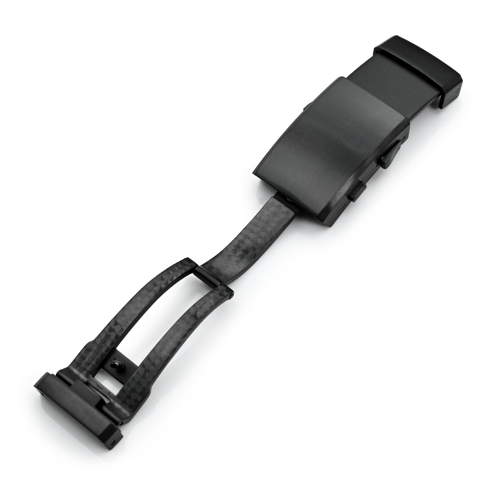 Fibbia a cricchetto per muta in acciaio inox 316L 20mm, chiusura di sicurezza con pulsante, prolunga subacquea, PVD nero