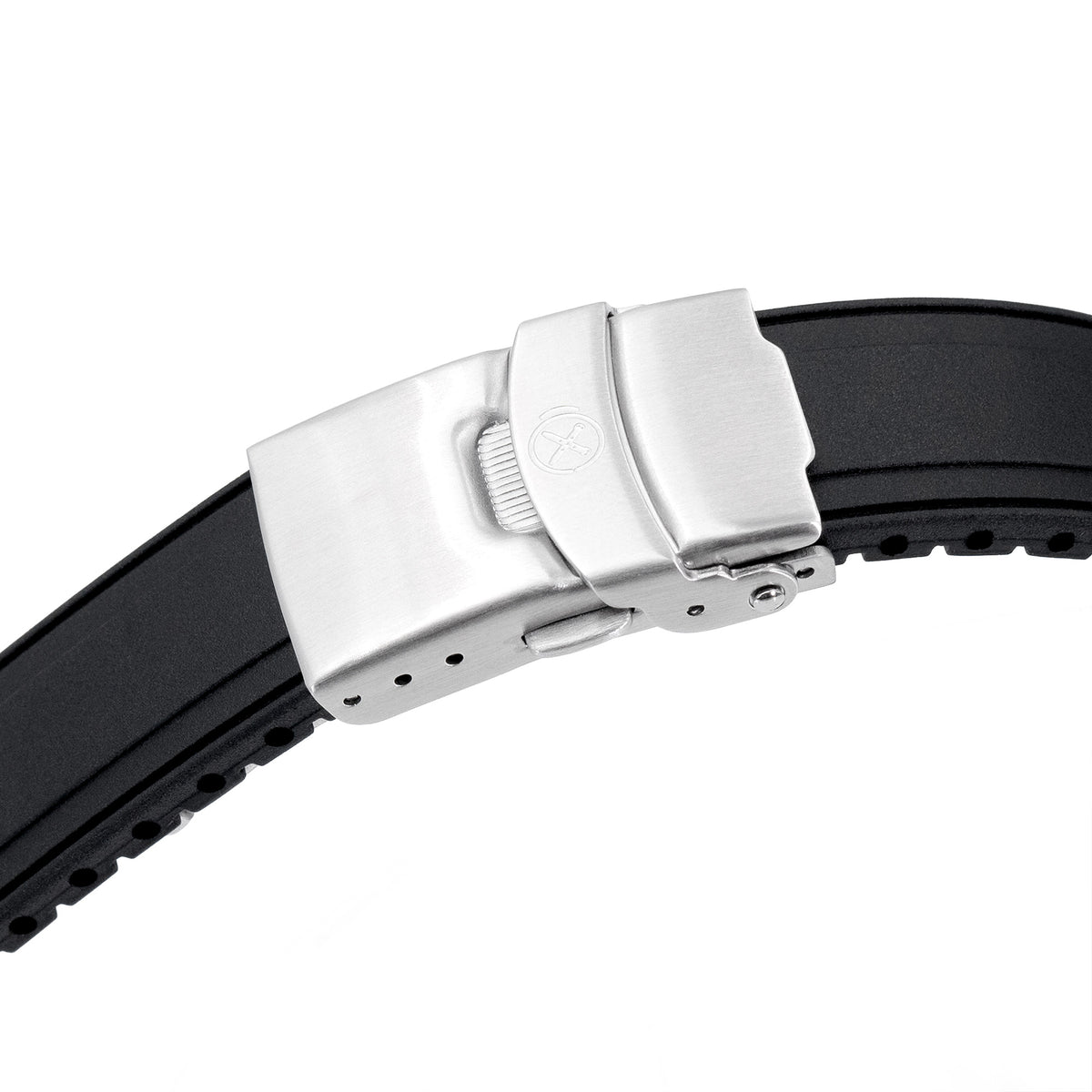 StrapXPro - SX2B Rubber Strap for New Seiko 5 Sports 40mm SRPE Series, Black Strapcode watch bands