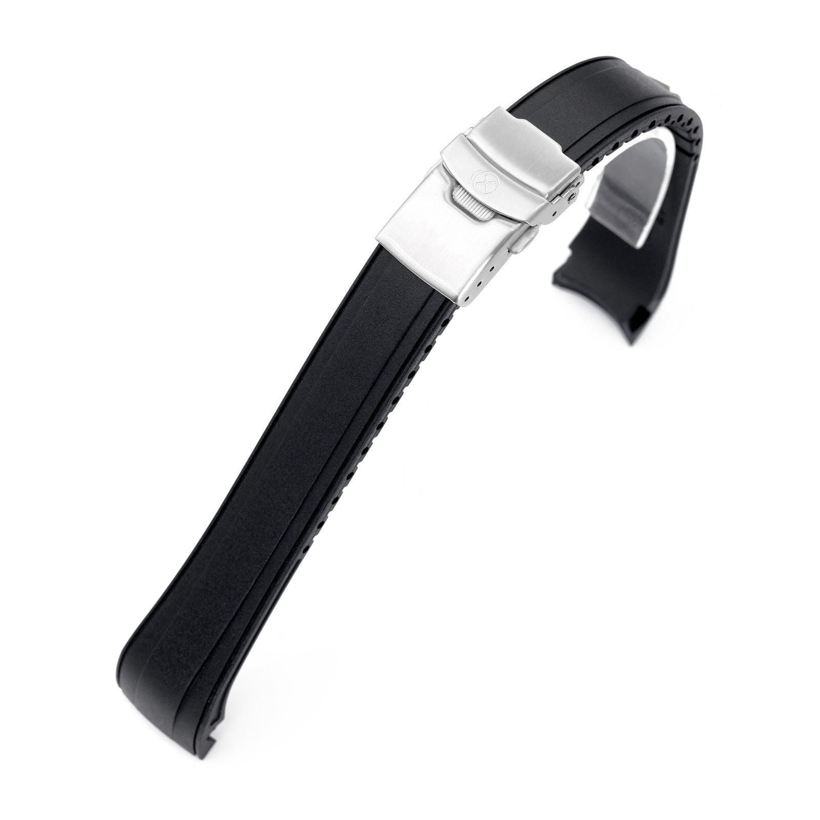 StrapXPro - SX2B Rubber Strap for New Seiko 5 Sports 38mm SRPK29 Series, Black Strapcode watch bands