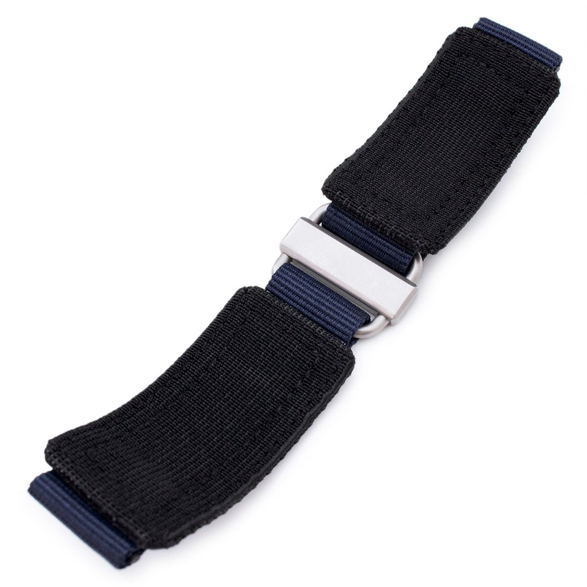 22mm MiLTAT Honeycomb Navy Blue Nylon Hoop and loop Fastener Watch Strap Brushed Stainless Buckle Strapcode Watch Bands