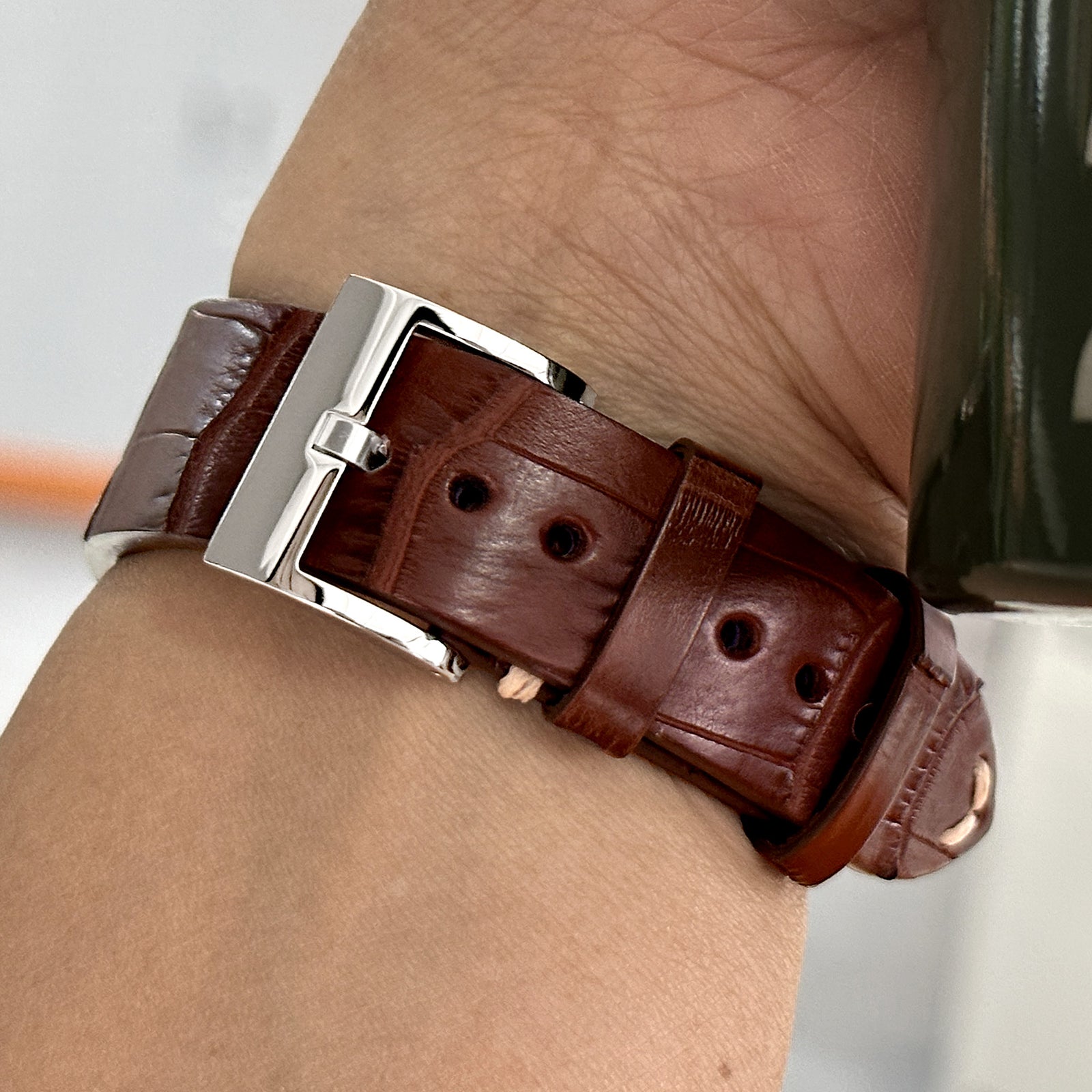 #67 Sporty Tang Buckle for Leather Watch Strap, Polished Strapcode Watch Bands