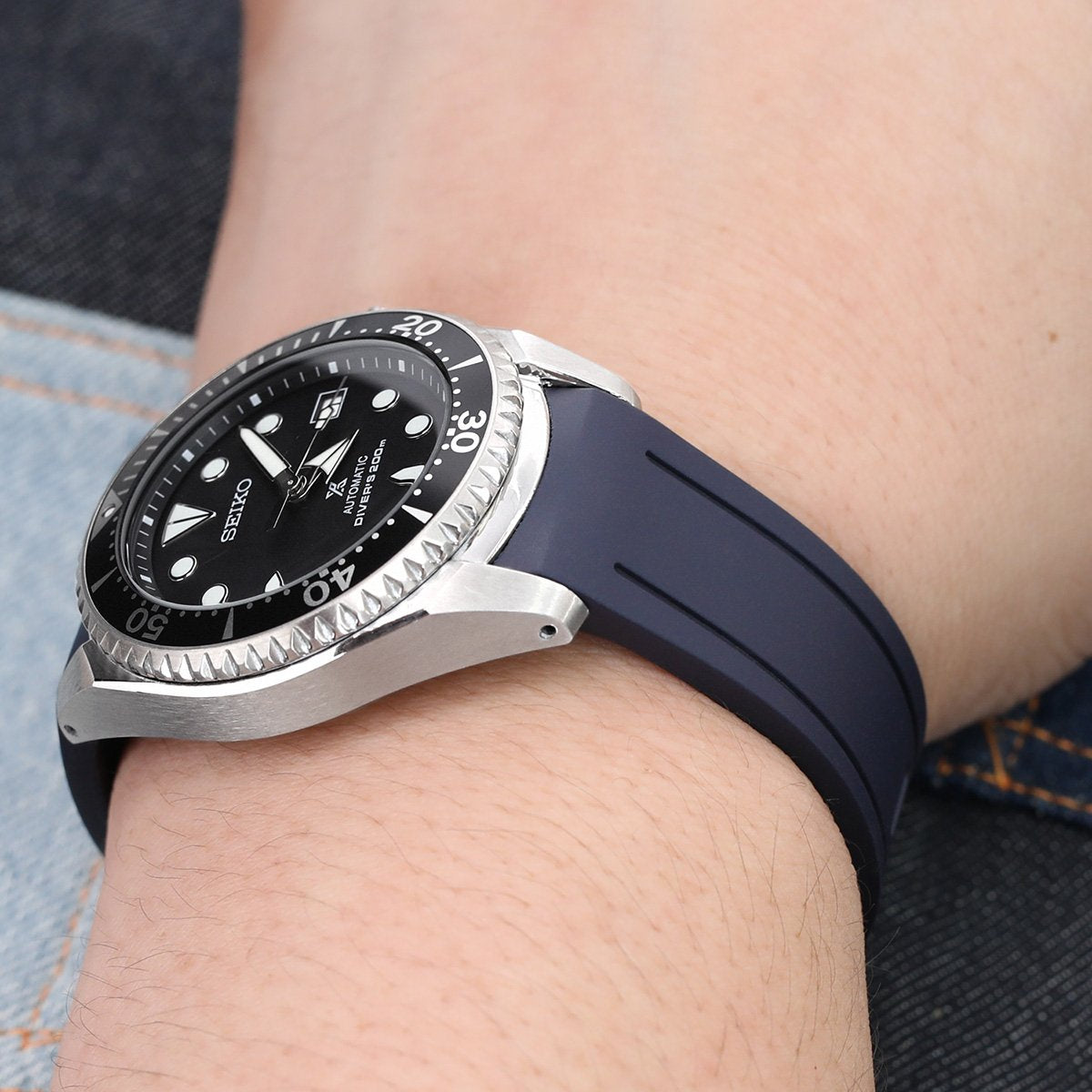 Seiko Shogun Prospex Automatic Dive Watch with Dia-Shield Titanium SBDC007 Strapcode Watch Bands