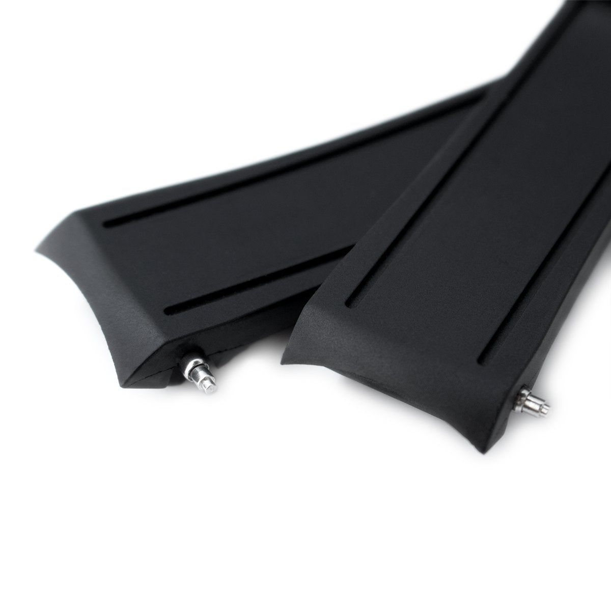 20mm Crafter Blue Black Rubber Curved Lug Watch Band for Seiko MM300 Prospex Marinemaster SBDX001 Button Control V-Clasp Strapcode Watch Bands