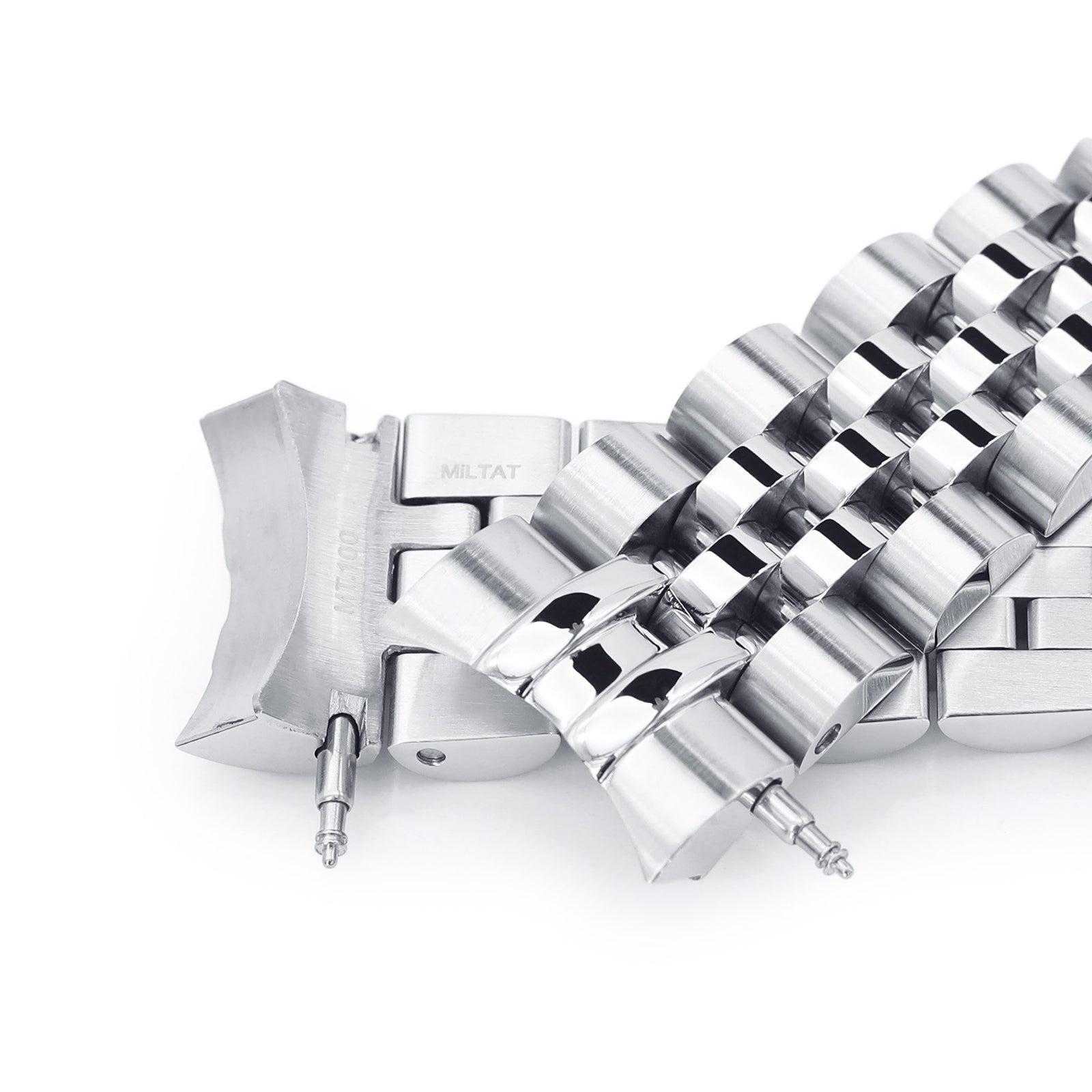 20mm Angus-J Louis 316L Stainless Steel Watch Bracelet for TUD BB58 Brushed V-Clasp Strapcode Watch Bands
