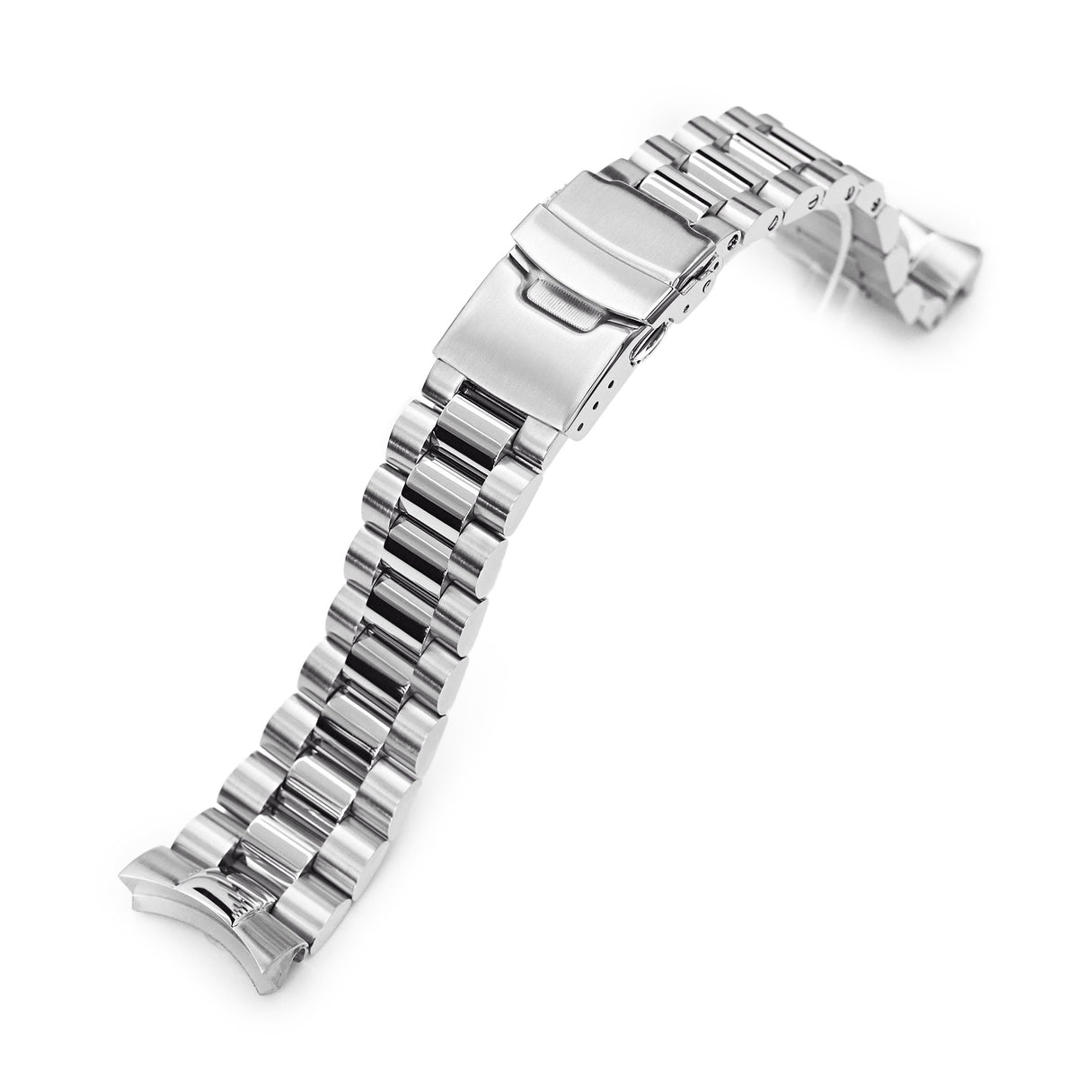 22mm Endmill 316L Stainless Steel Watch Band for Seiko SKX007, Brushed and Polished Diver Clasp Strapcode Watch Bands