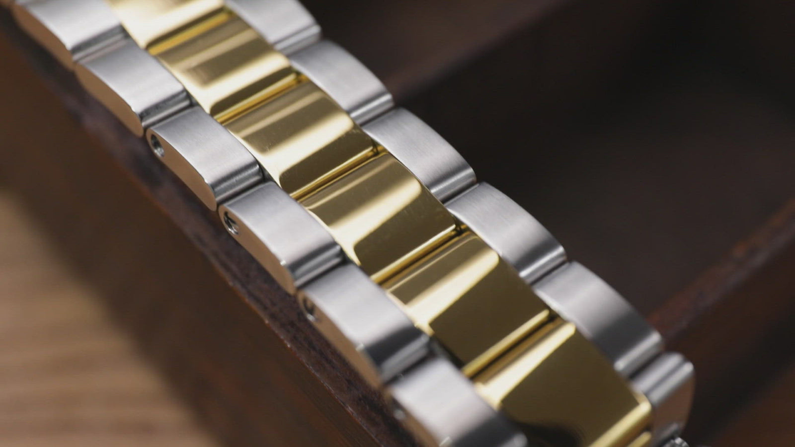 Super-O Boyer 22mm Zweifarbiges Edelstahlarmband für Seiko 5 Sports