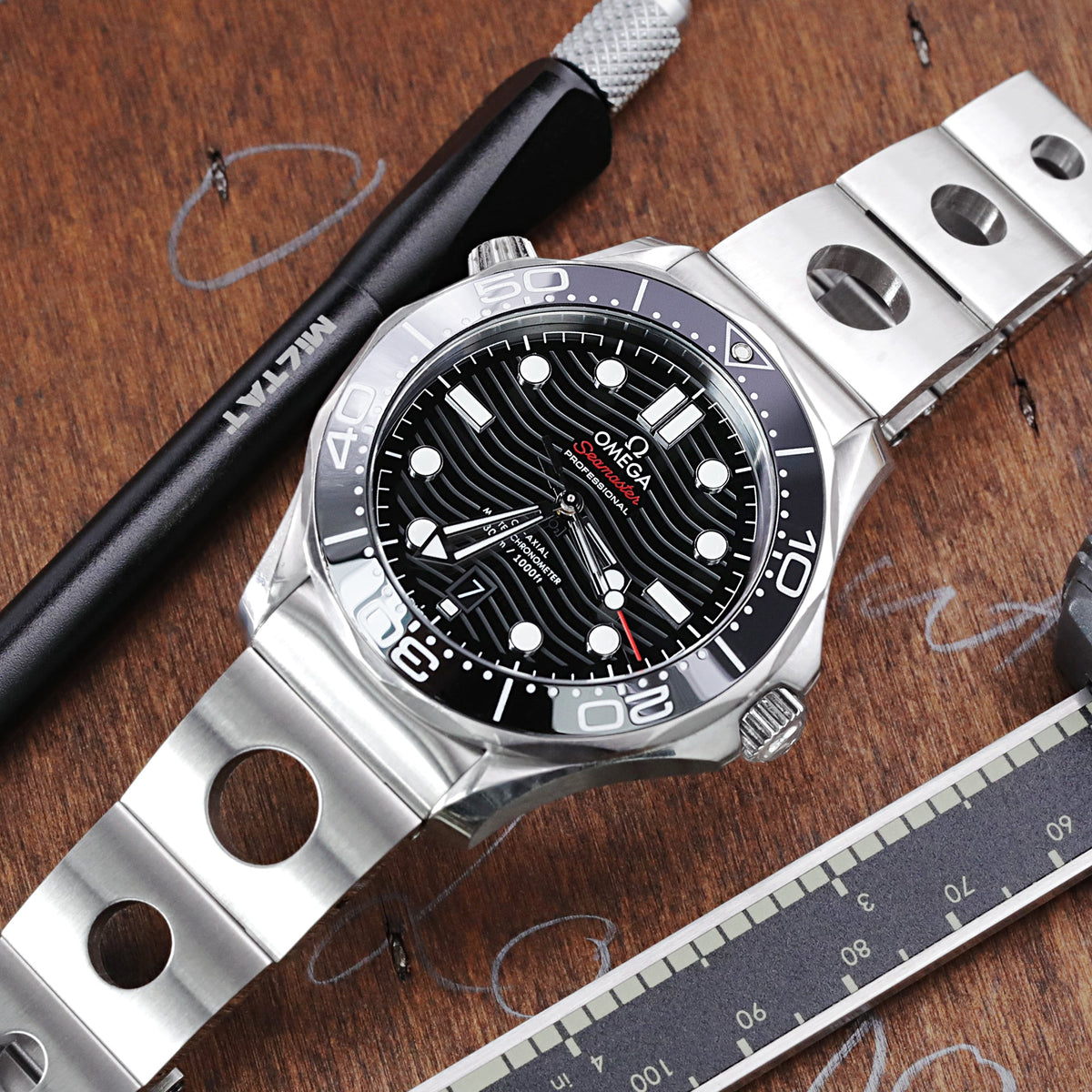 Omega Seamaster Diver 300M Co-Axial Master Chronometer 42MM Ref. 210.30.42.20.01.001 Strapcode Watch Bands