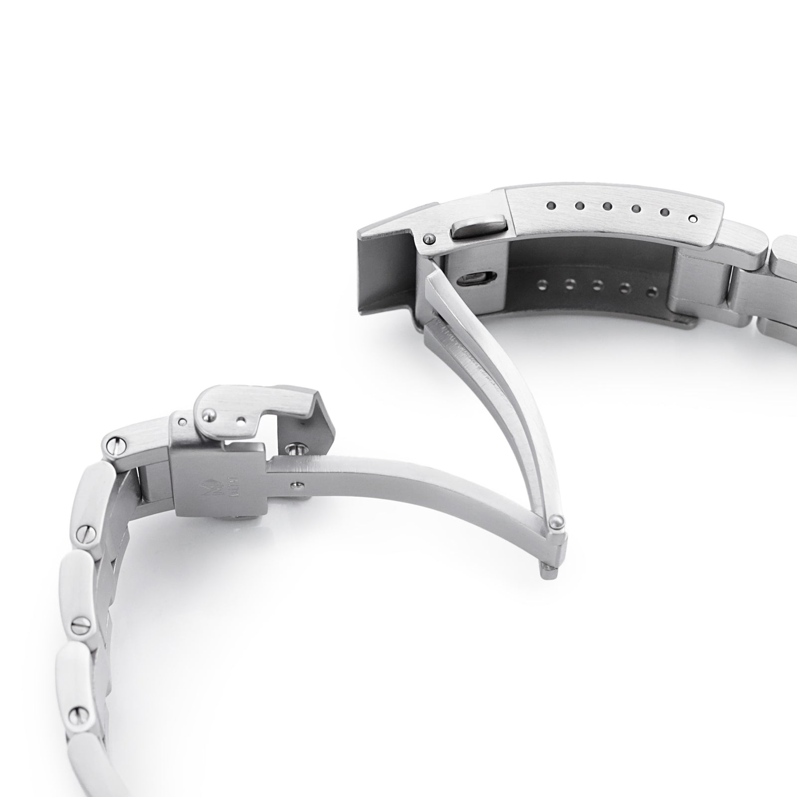 Cinturino Super-O Boyer 20mm compatibile con Seiko SKX013, acciaio inox 316L, chiusura V-Clasp a doppia sicurezza