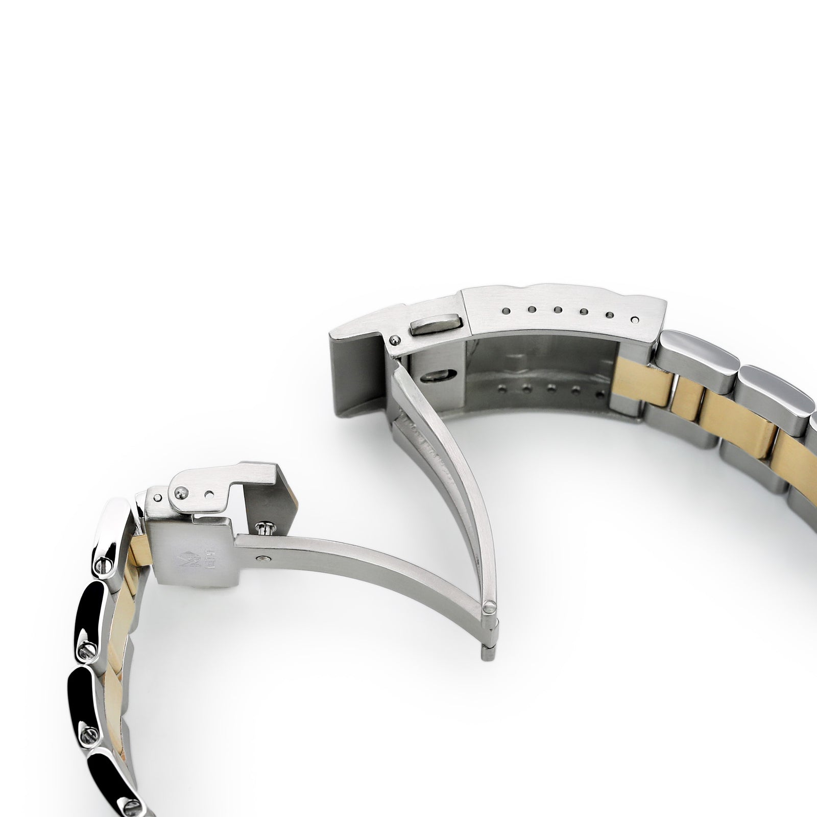 Super-O Boyer 22mm Zweifarbiges Edelstahlarmband für Seiko 5 Sports