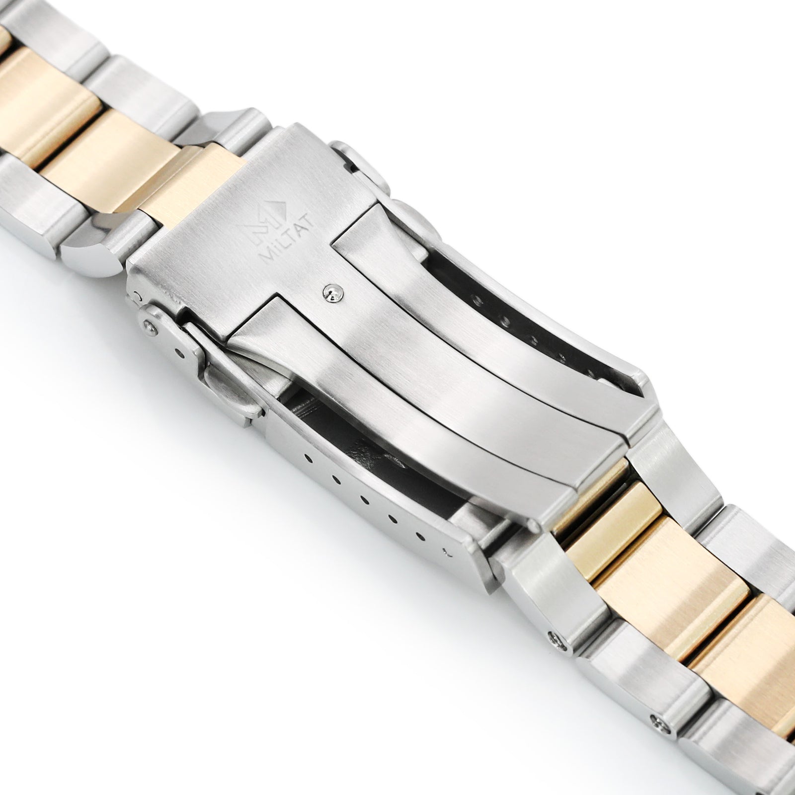 Super-O Boyer 22mm Zweifarbiges Edelstahlarmband für Seiko 5 Sports