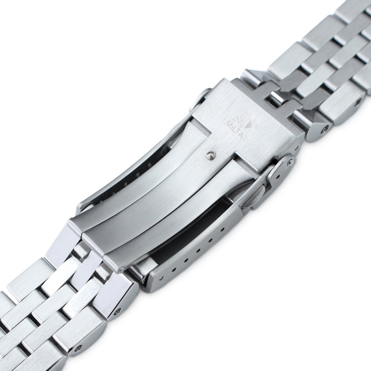 22mm Angus-J Louis 316L Stainless Steel Watch Bracelet for Orient Triton Brushed V-Clasp Strapcode Watch Bands