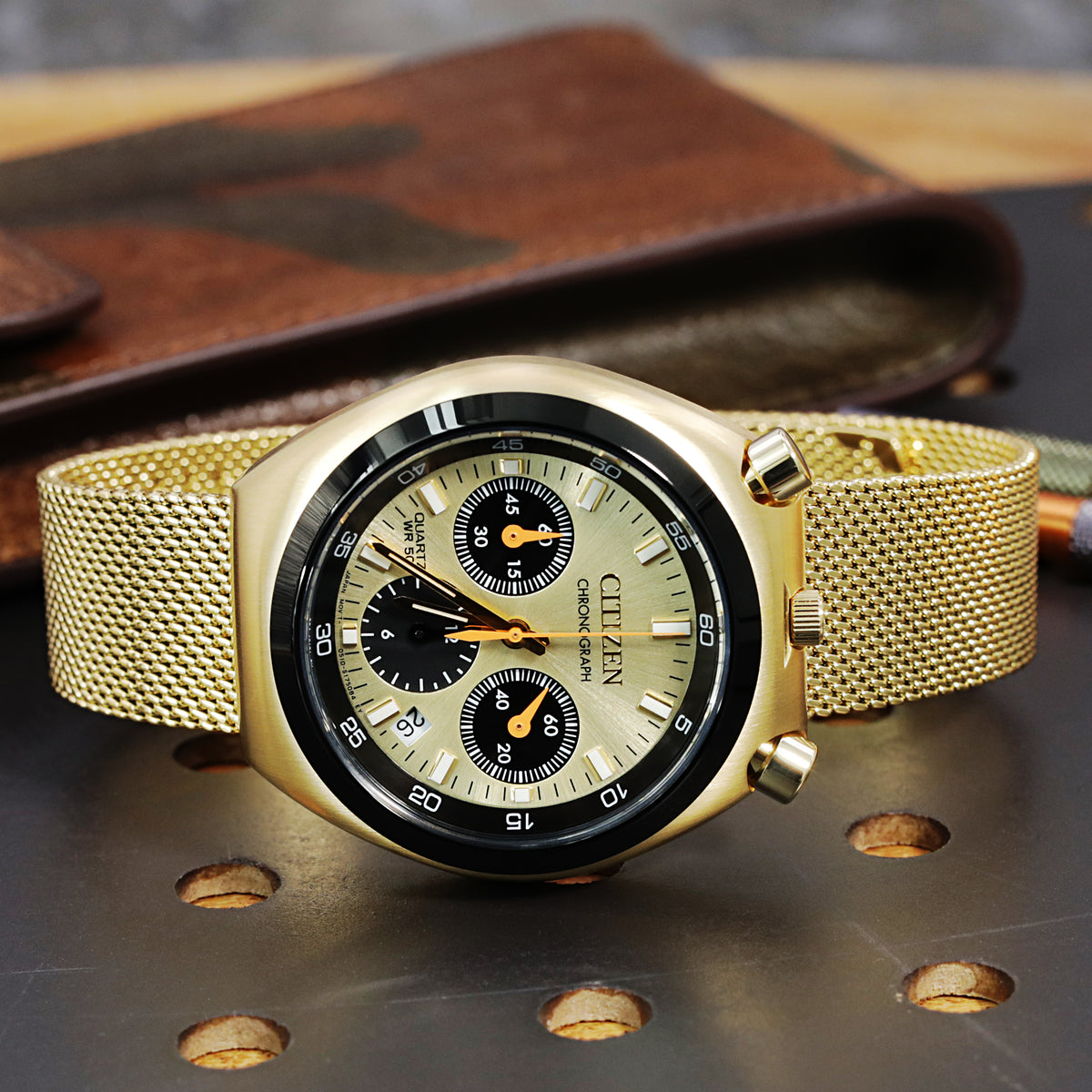 Superfine Quick Release Gold Mesh Watch Band 18mm 22mm