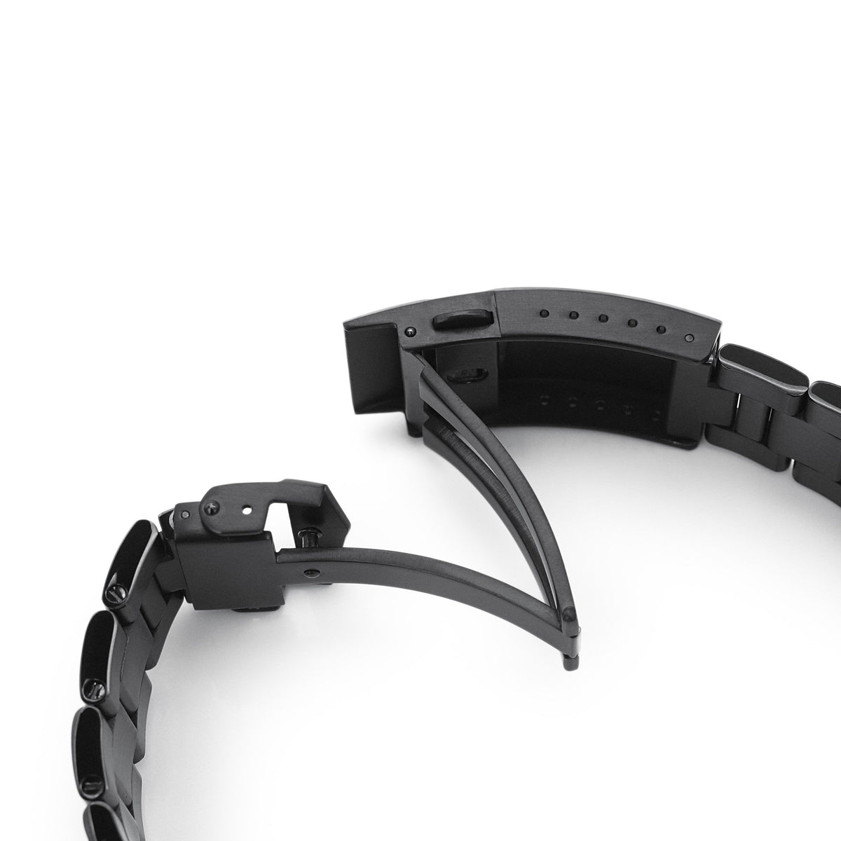 22mm Super-O Boyer 316L Stainless Steel Watch Band for Seiko new Turtles SRPC49, Diamond-like Carbon (DLC coating) V-Clasp Strapcode Watch Bands